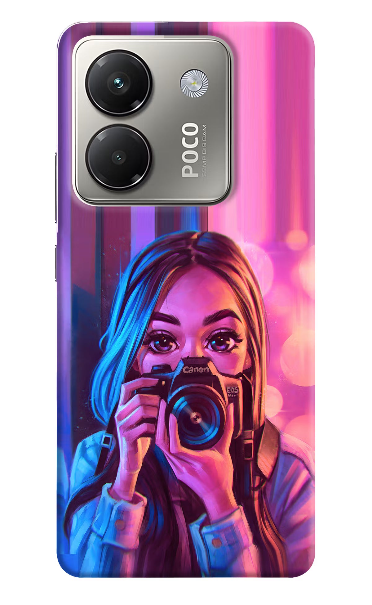 Girl Photographer Poco M7 Pro 5G Back Cover - Girl Photographer Poco M7 Pro 5G Back Cover Girl Photographer Poco M7 Pro 5G Back Cover