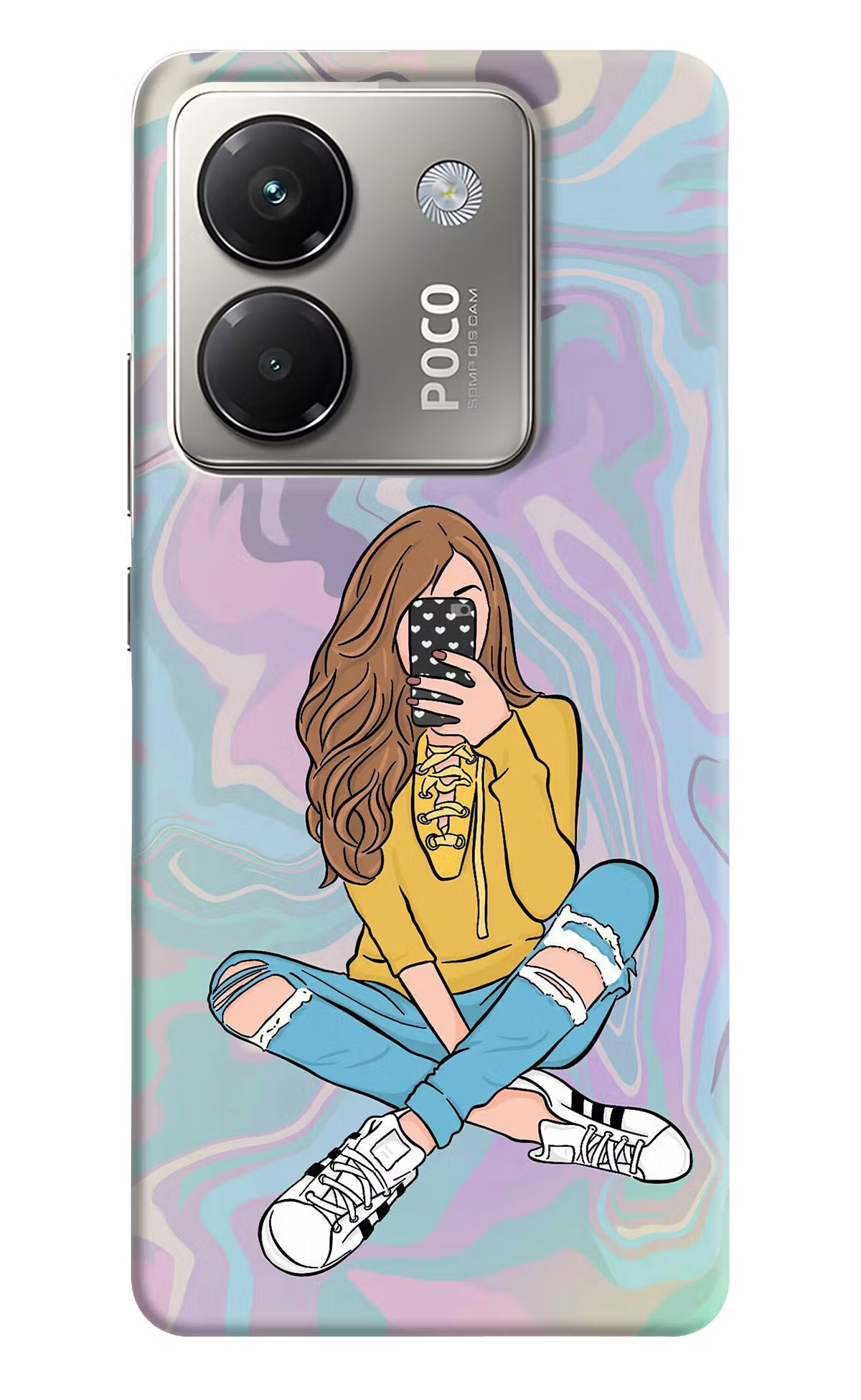Selfie Girl Poco M7 Pro 5G Back Cover - Selfie Girl Poco M7 Pro 5G Back Cover Selfie Girl Poco M7 Pro 5G Back Cover