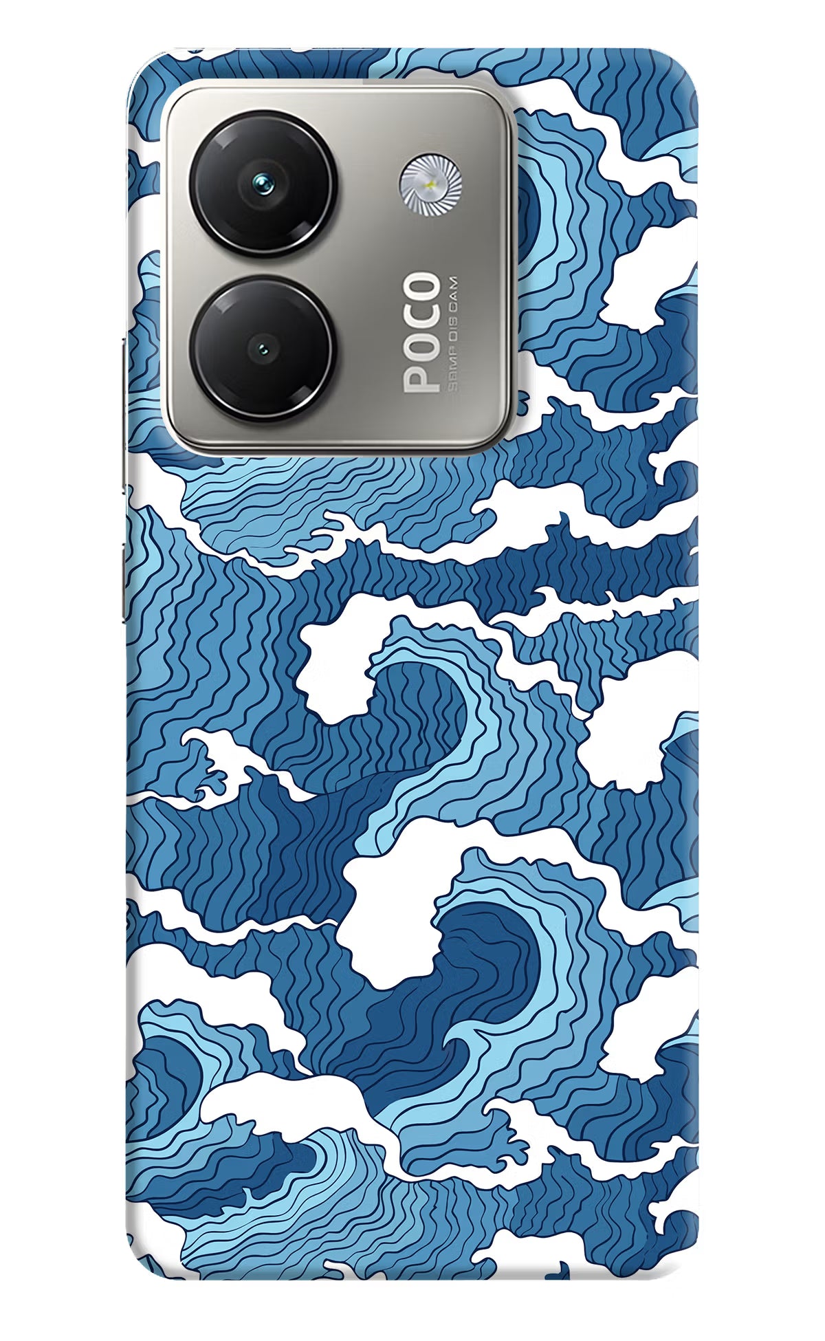 Blue Waves Poco M7 Pro 5G Back Cover - Blue Waves Poco M7 Pro 5G Back Cover Blue Waves Poco M7 Pro 5G Back Cover