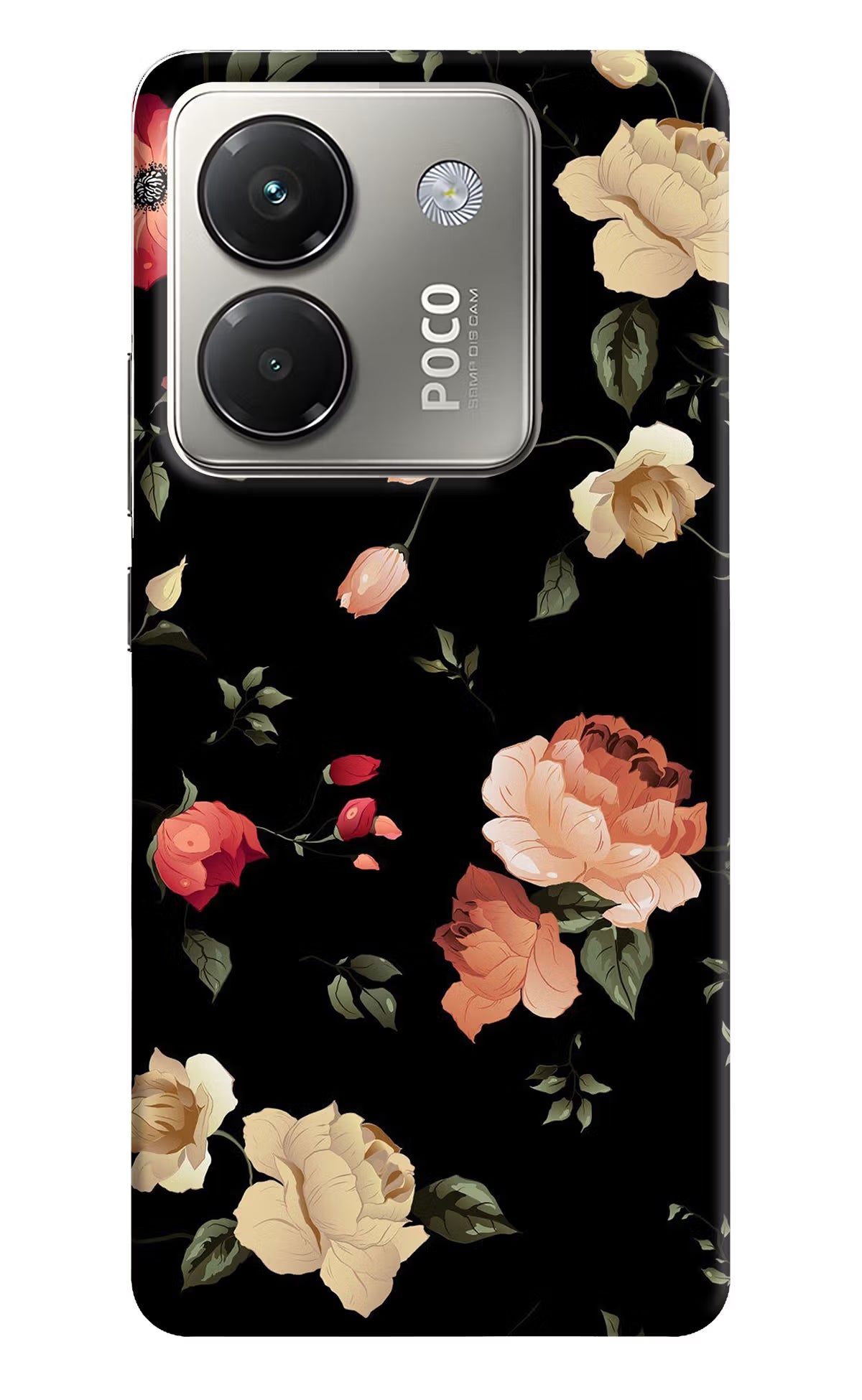 Flowers Poco M7 Pro 5G Back Cover - Flowers Poco M7 Pro 5G Back Cover Flowers Poco M7 Pro 5G Back Cover