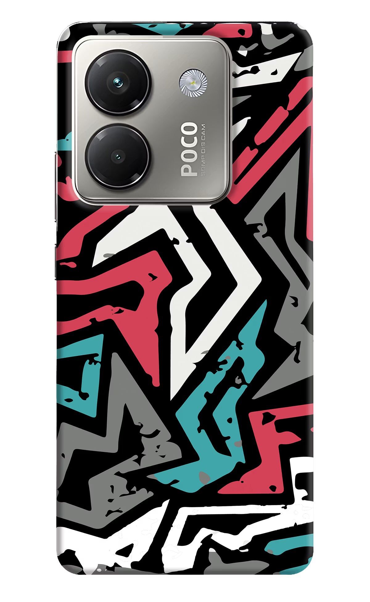 Geometric Graffiti Poco M7 Pro 5G Back Cover - Geometric Graffiti Poco M7 Pro 5G Back Cover Geometric Graffiti Poco M7 Pro 5G Back Cover