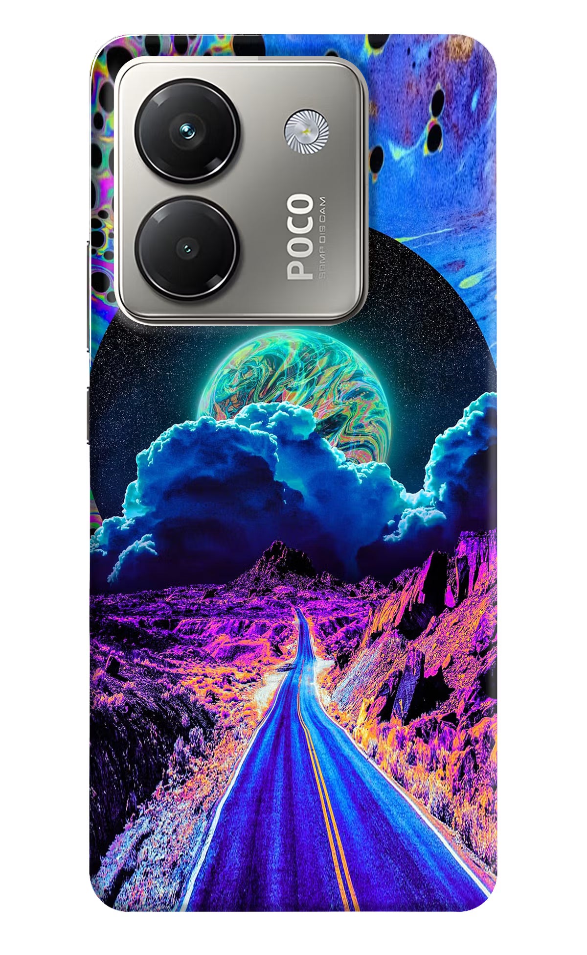 Psychedelic Painting Poco M7 Pro 5G Back Cover - Psychedelic Painting Poco M7 Pro 5G Back Cover Psychedelic Painting Poco M7 Pro 5G Back Cover