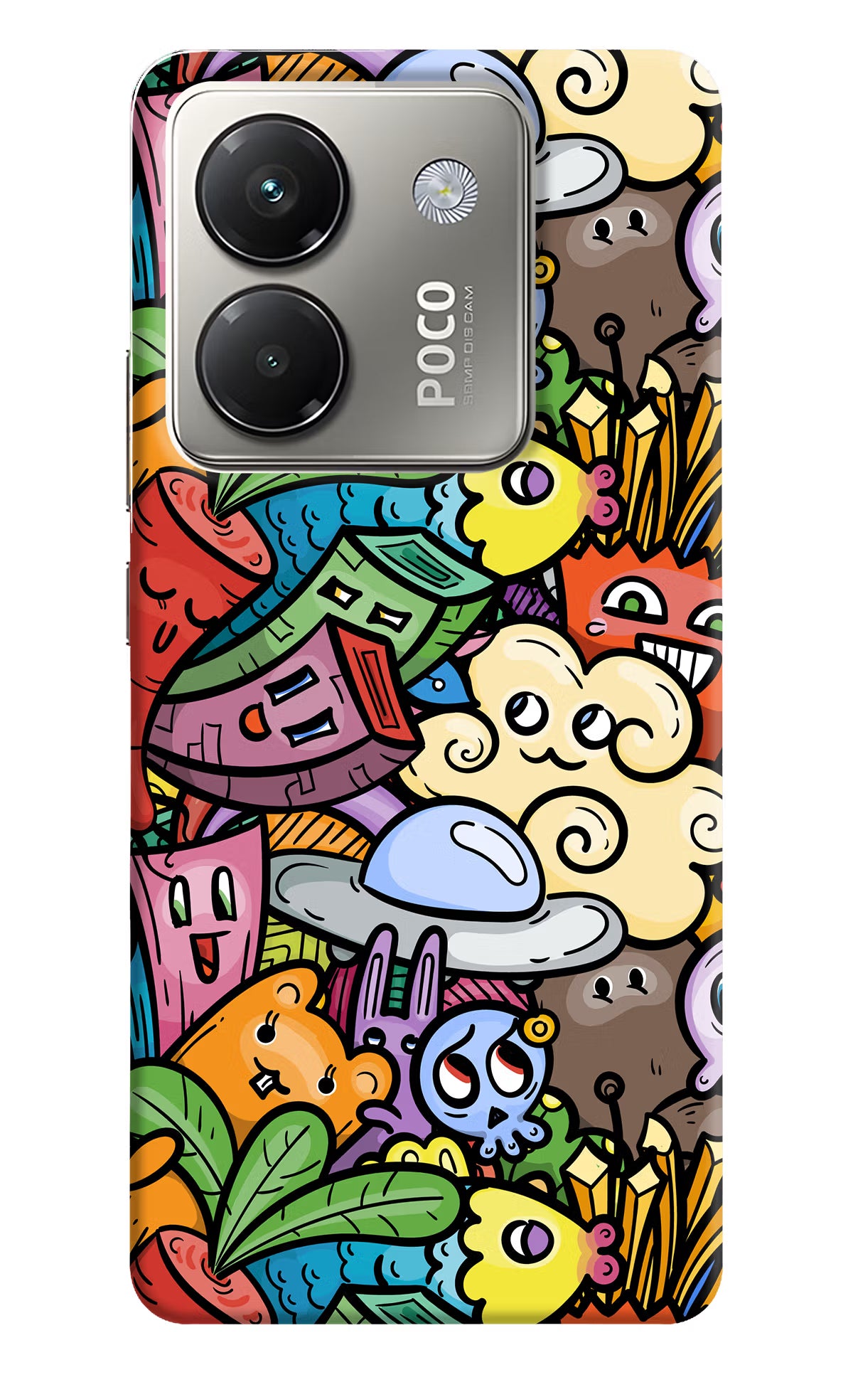 Veggie Doodle Poco M7 Pro 5G Back Cover - Veggie Doodle Poco M7 Pro 5G Back Cover Veggie Doodle Poco M7 Pro 5G Back Cover
