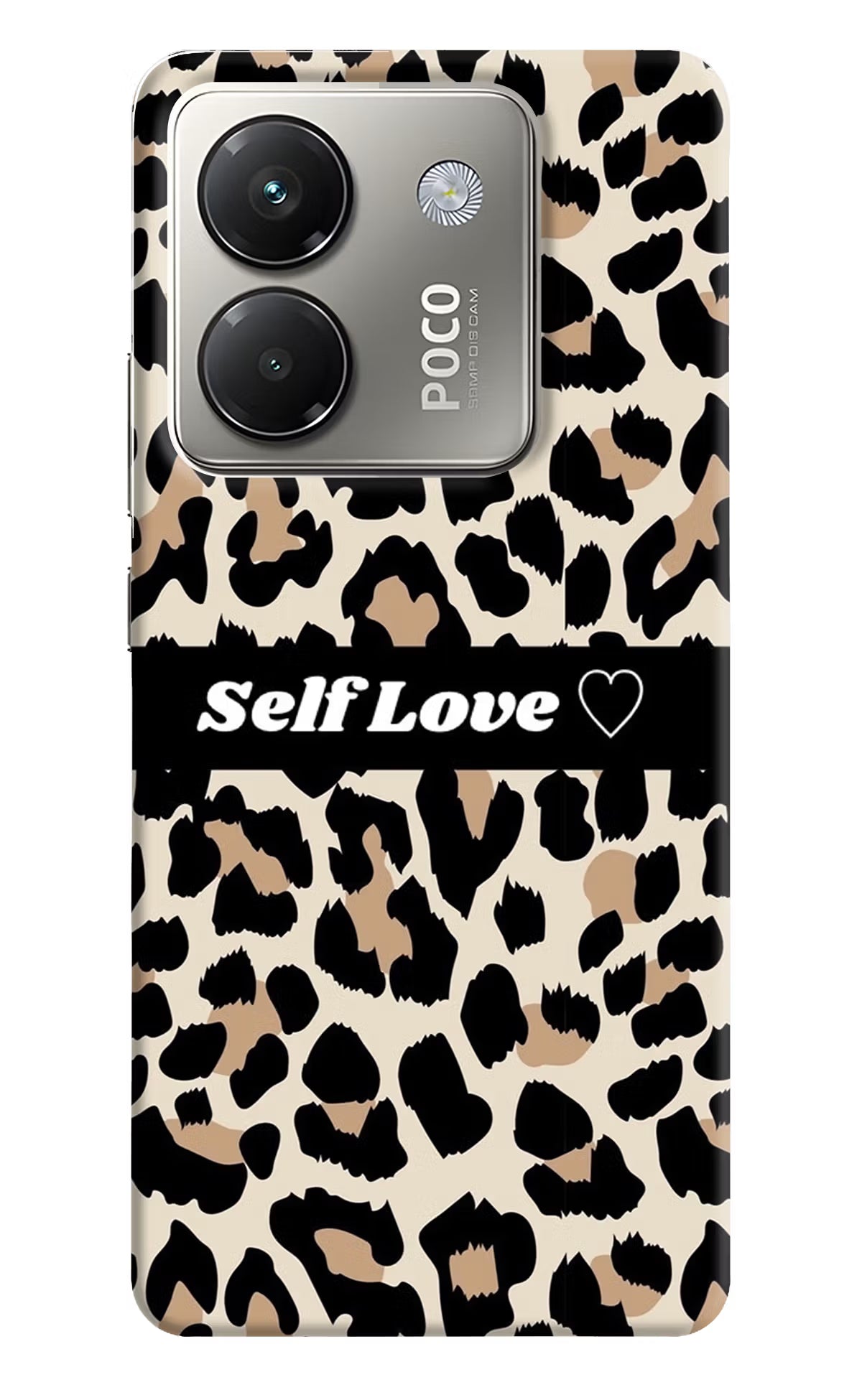 Leopard Print Self Love Poco M7 Pro 5G Back Cover - Leopard Print Self Love Poco M7 Pro 5G Back Cover Leopard Print Self Love Poco M7 Pro 5G Back Cover
