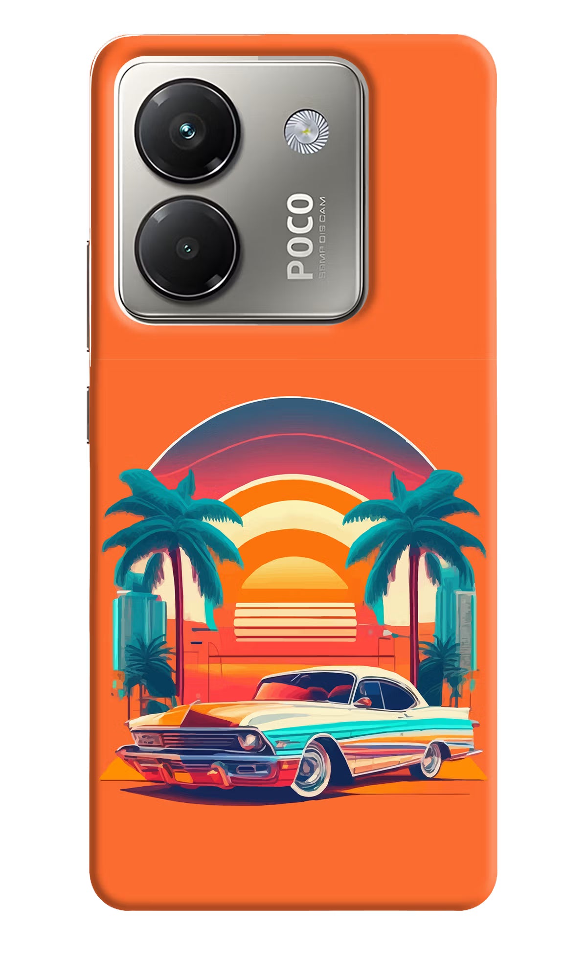 Palm Drive 80s Poco M7 Pro 5G Back Cover - Palm Drive 80s Poco M7 Pro 5G Back Cover Palm Drive 80s Poco M7 Pro 5G Back Cover