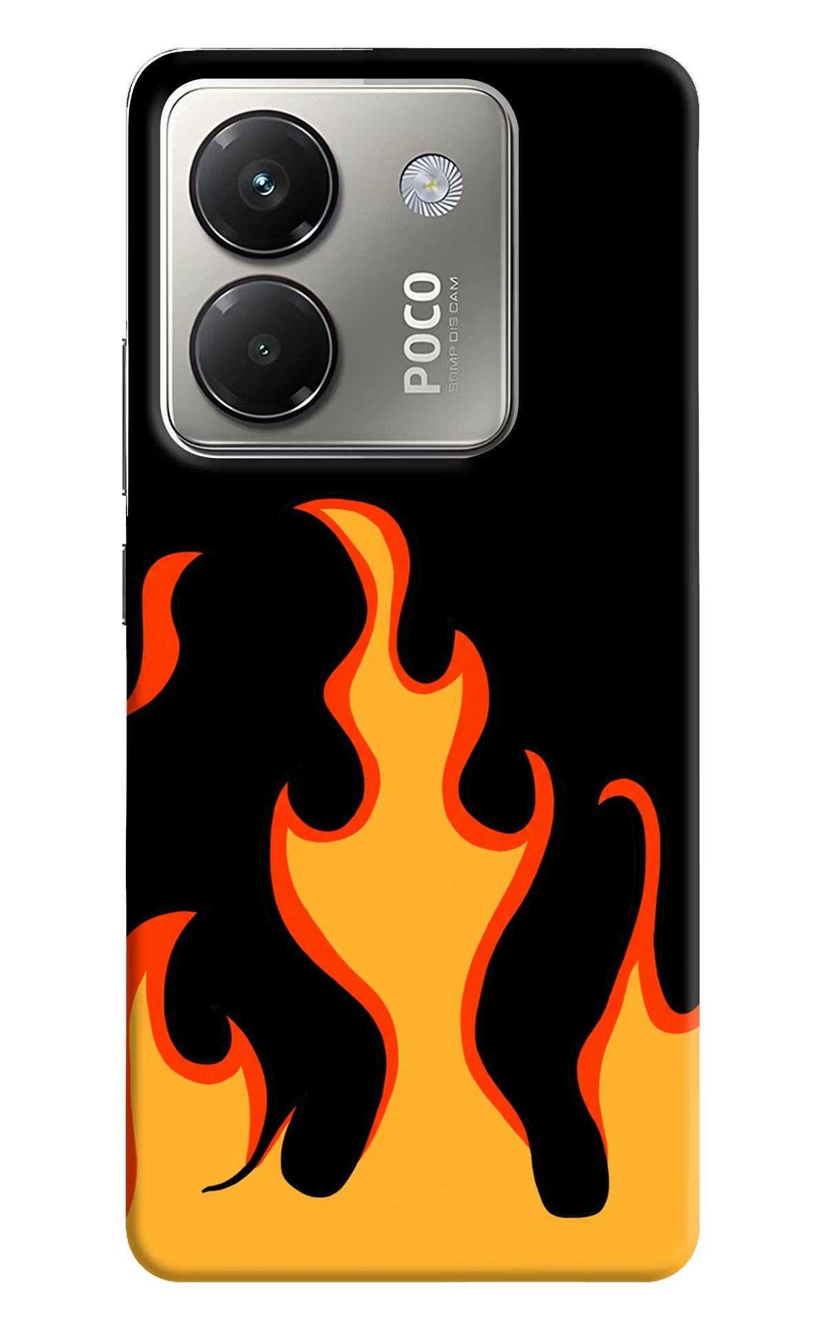 Fired Up – Black Poco M7 Pro 5G Back Cover - Fired Up – Black Poco M7 Pro 5G Hard Case Back Cover by Casekaro Fired Up – Black Poco M7 Pro 5G Hard Case Back Cover by Casekaro
