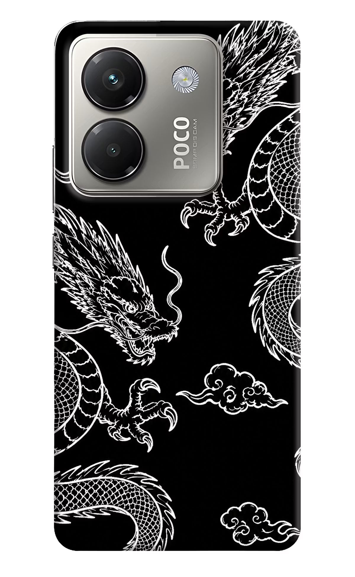 Twin Dragons Poco M7 Pro 5G Back Cover - Twin Dragons Poco M7 Pro 5G Hard Case Back Cover by Casekaro Twin Dragons Poco M7 Pro 5G Hard Case Back Cover by Casekaro