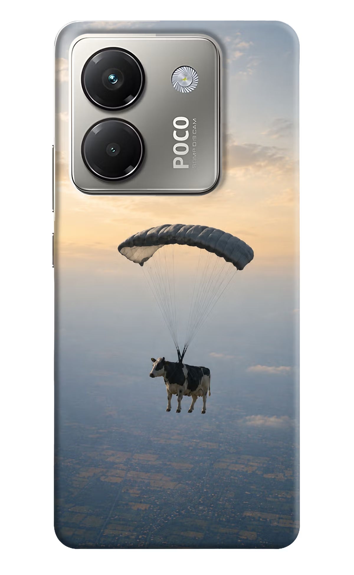 Skydiving Cow Poco M7 Pro 5G Back Cover - Skydiving Cow Poco M7 Pro 5G Back Cover Skydiving Cow Poco M7 Pro 5G Back Cover