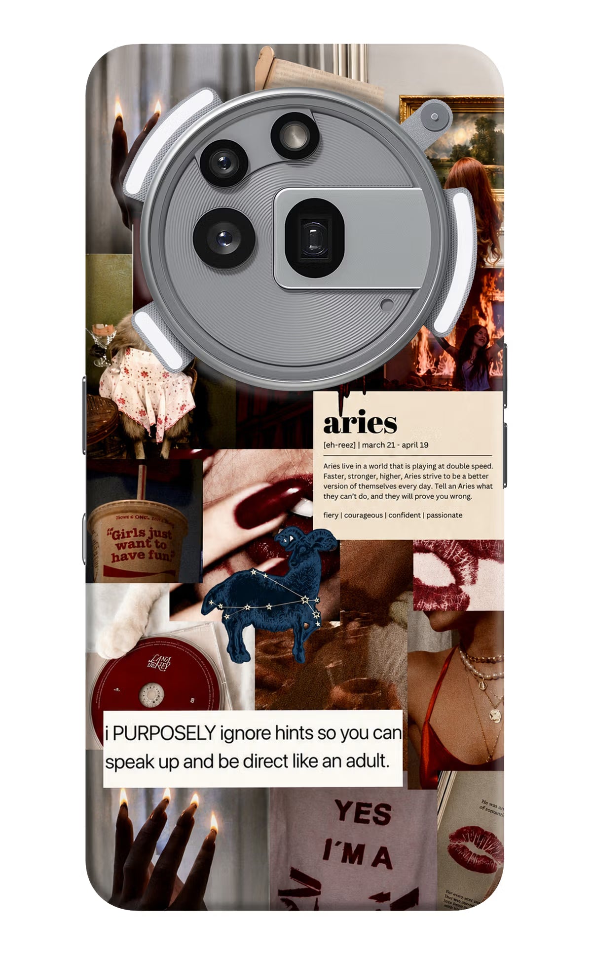 Zodiac Aries Nothing Phone 3a Pro Back Cover - Zodiac Aries Nothing Phone 3a Pro Back Cover Zodiac Aries Nothing Phone 3a Pro Back Cover