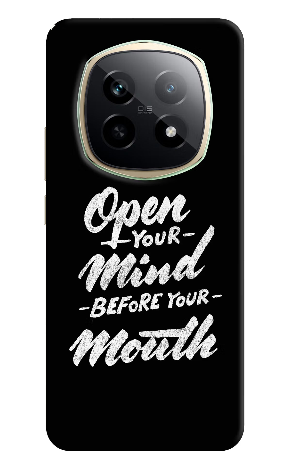 Open Your Mind Before Your Mouth Realme P2 Pro 5G Back Cover - Open Your Mind Before Your Mouth Realme P2 Pro 5G Hard Case Back Cover by Casekaro Open Your Mind Before Your Mouth Realme P2 Pro 5G Hard Case Back Cover by Casekaro