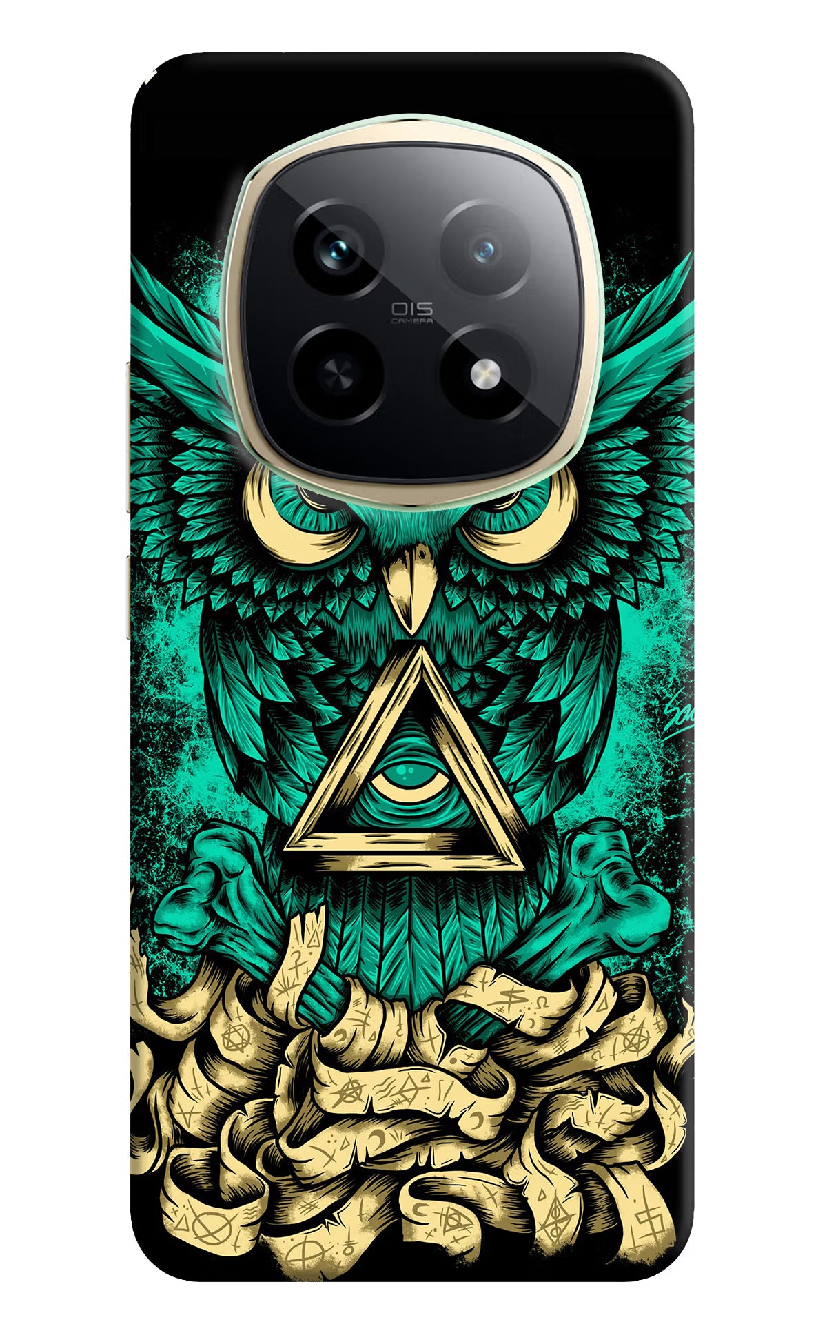Green Owl Realme P2 Pro 5G Back Cover - Green Owl Realme P2 Pro 5G Hard Case Back Cover by Casekaro Green Owl Realme P2 Pro 5G Hard Case Back Cover by Casekaro