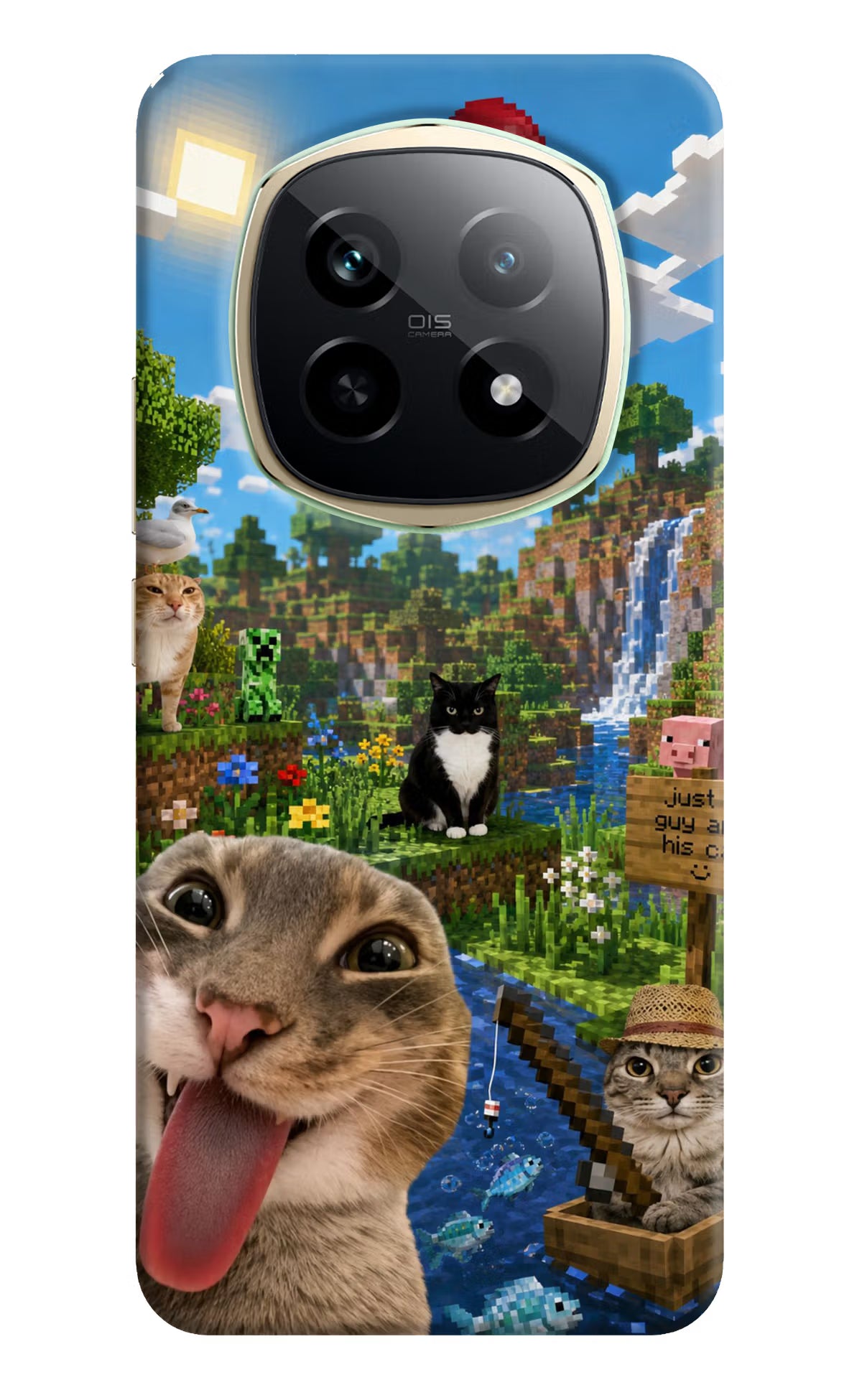 Minecraft Cat Chaos Realme P2 Pro 5G Back Cover - Minecraft Cat Chaos Realme P2 Pro 5G Back Cover Minecraft Cat Chaos Realme P2 Pro 5G Back Cover