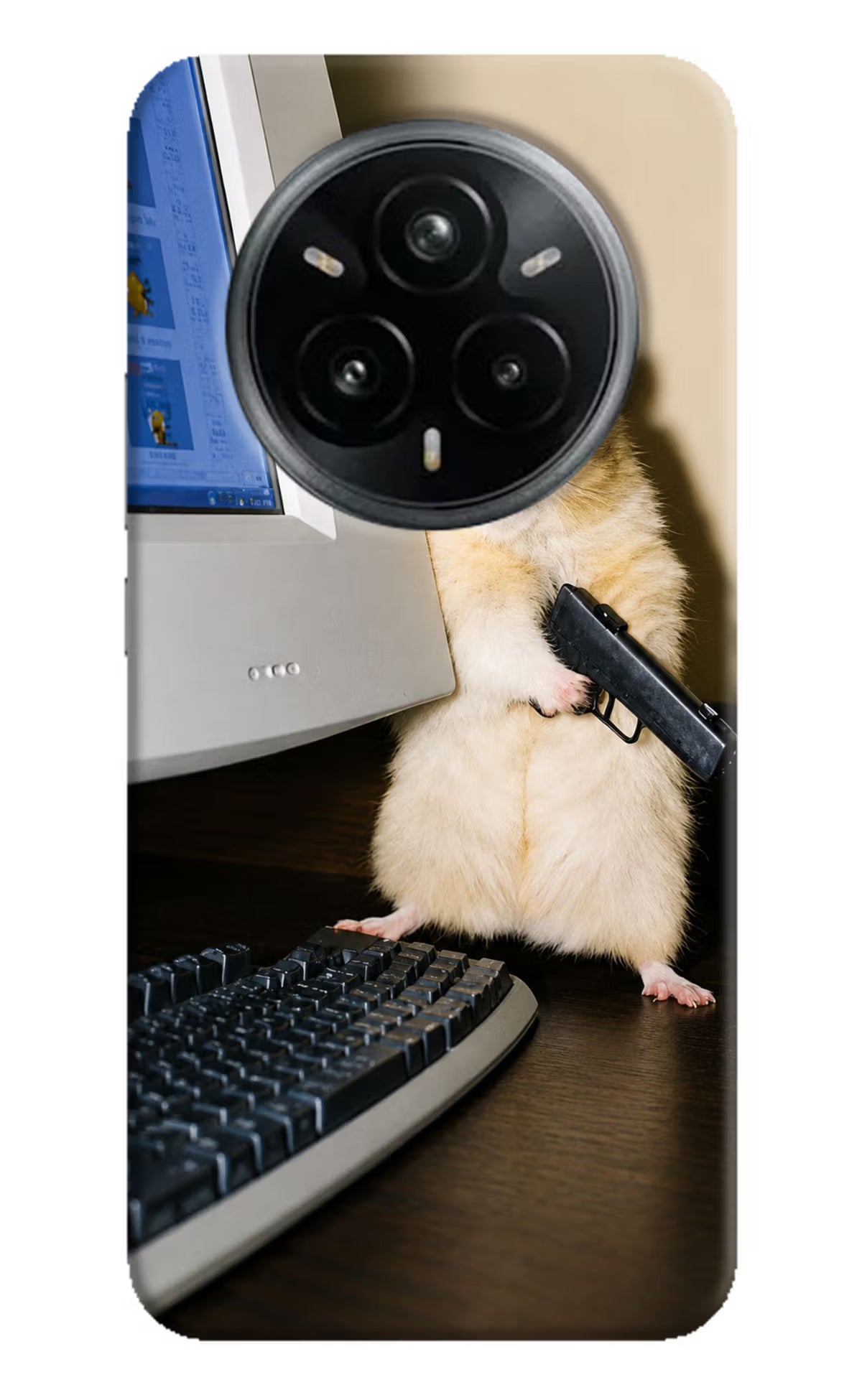 Hacker Hamster Realme 14 Pro Plus 5G Back Cover - Hacker Hamster Realme 14 Pro Plus 5G Back Cover Hacker Hamster Realme 14 Pro Plus 5G Back Cover