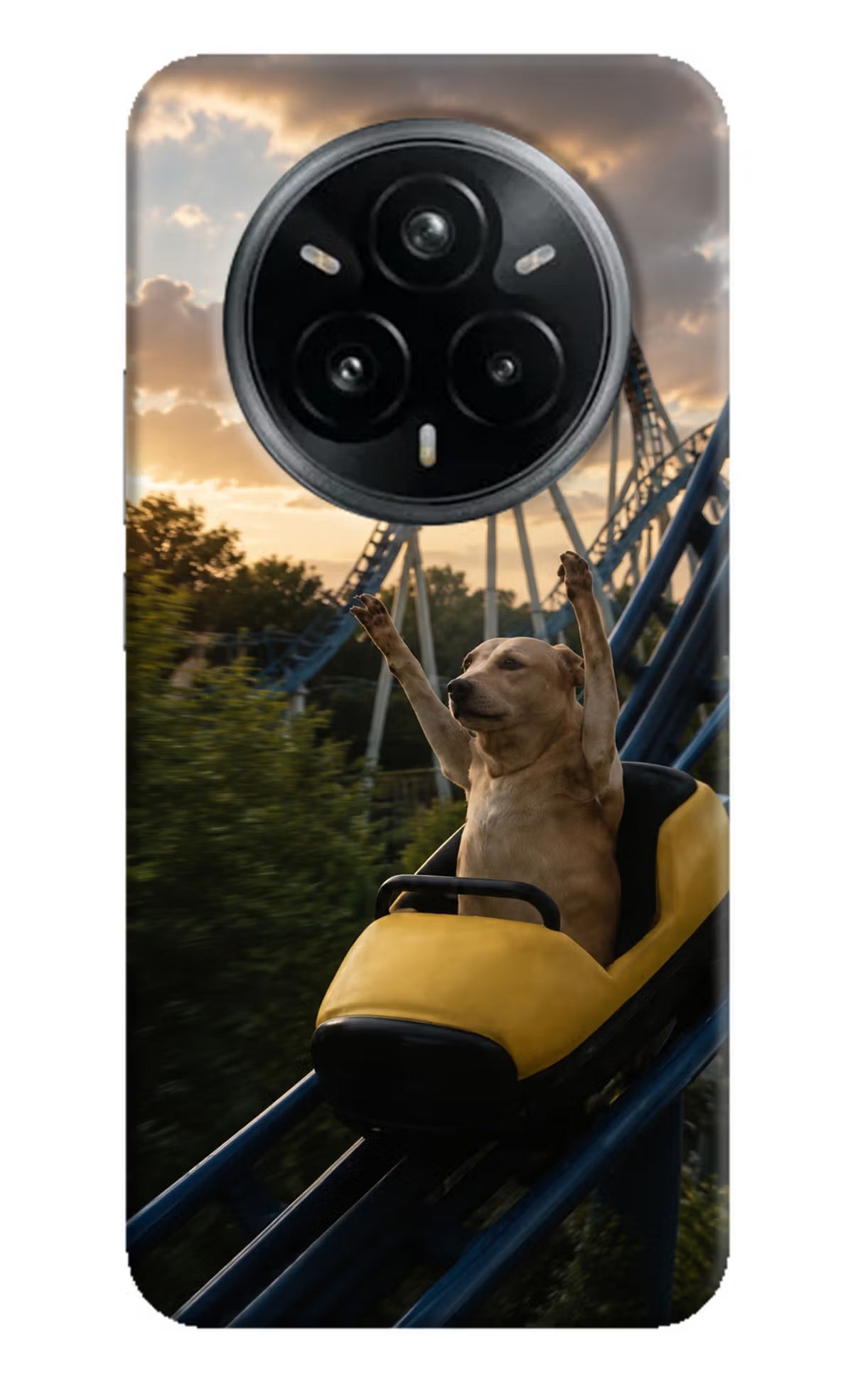 Rollercoaster Dog Realme 14 Pro Plus 5G Back Cover - Rollercoaster Dog Realme 14 Pro Plus 5G Back Cover Rollercoaster Dog Realme 14 Pro Plus 5G Back Cover