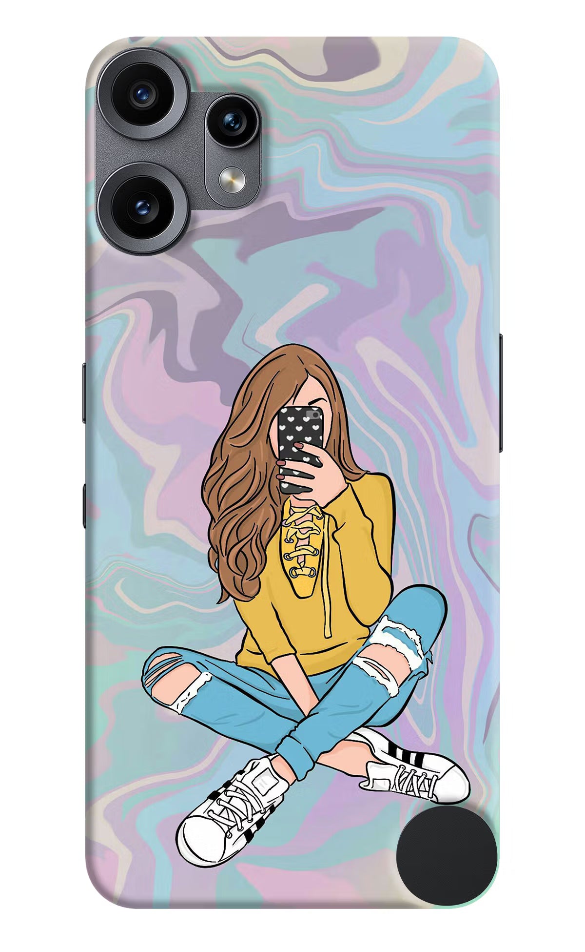 Selfie Girl CMF by Nothing Phone 2 Pro Back Cover - Selfie Girl CMF by Nothing Phone 2 Pro Hard Case Back Cover by Casekaro Selfie Girl CMF by Nothing Phone 2 Pro Hard Case Back Cover by Casekaro