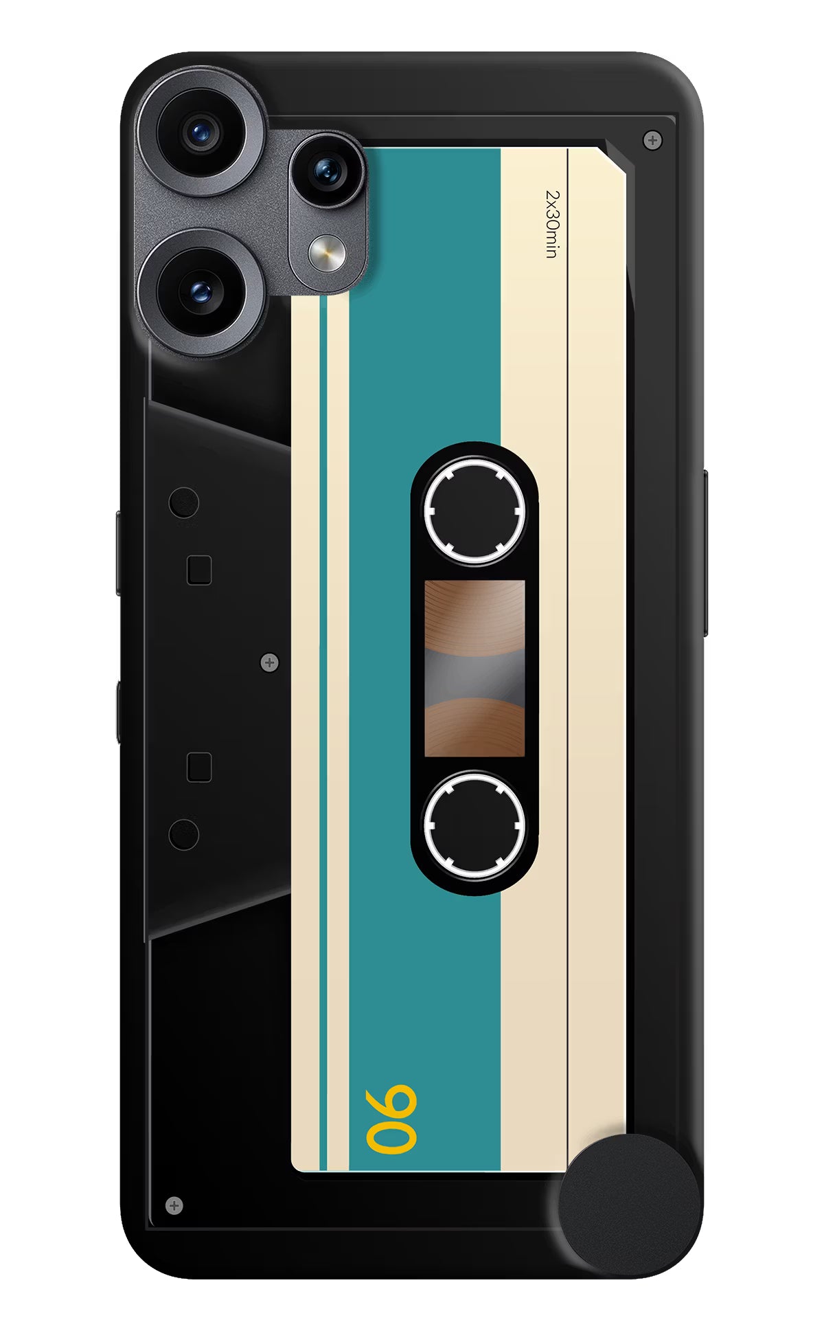 Cassette CMF by Nothing Phone 2 Pro Back Cover - Cassette CMF by Nothing Phone 2 Pro Hard Case Back Cover by Casekaro Cassette CMF by Nothing Phone 2 Pro Hard Case Back Cover by Casekaro