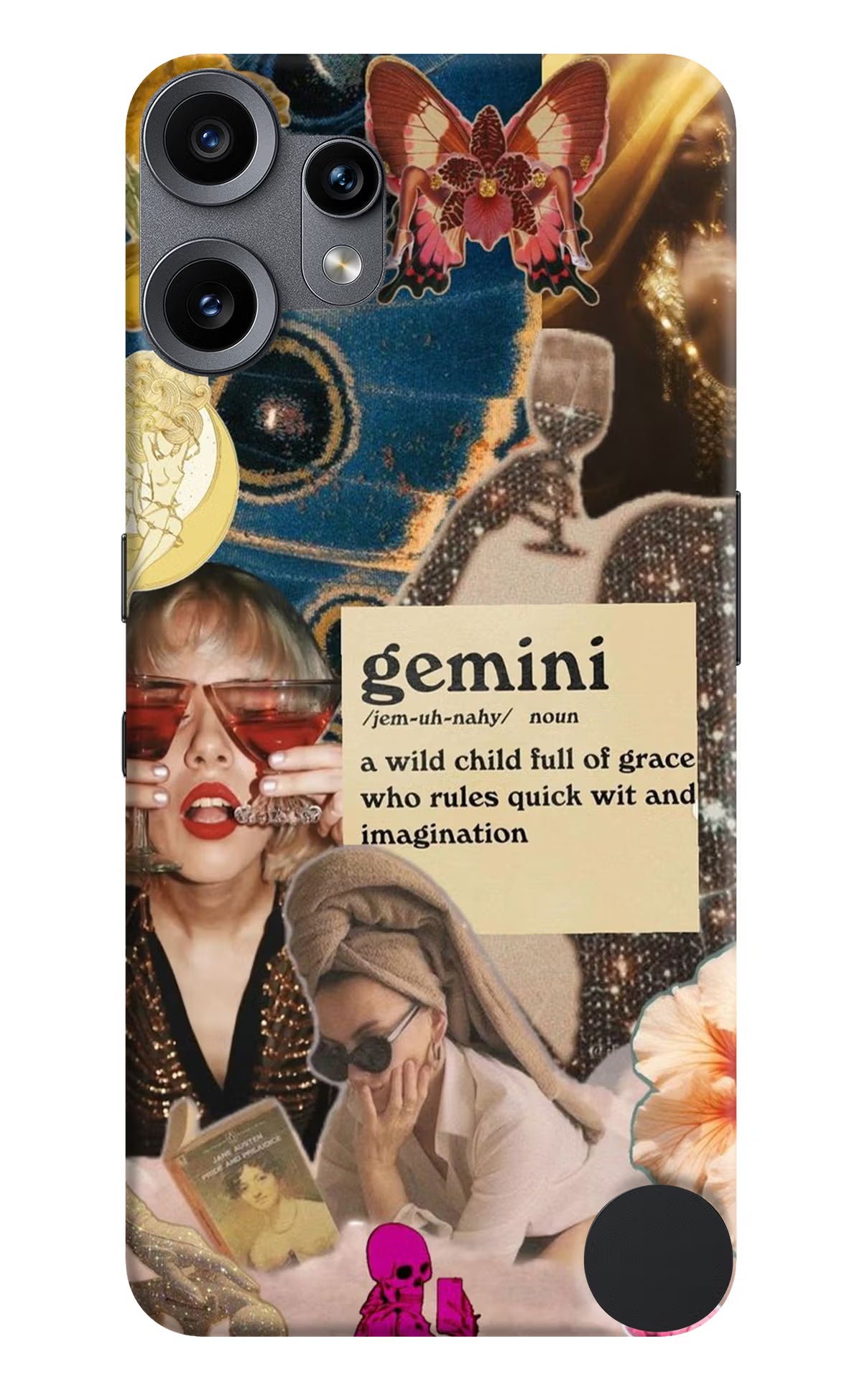 Gemini Zodiac CMF by Nothing Phone 2 Pro Back Cover - Gemini Zodiac CMF by Nothing Phone 2 Pro Hard Case Back Cover by Casekaro Gemini Zodiac CMF by Nothing Phone 2 Pro Hard Case Back Cover by Casekaro