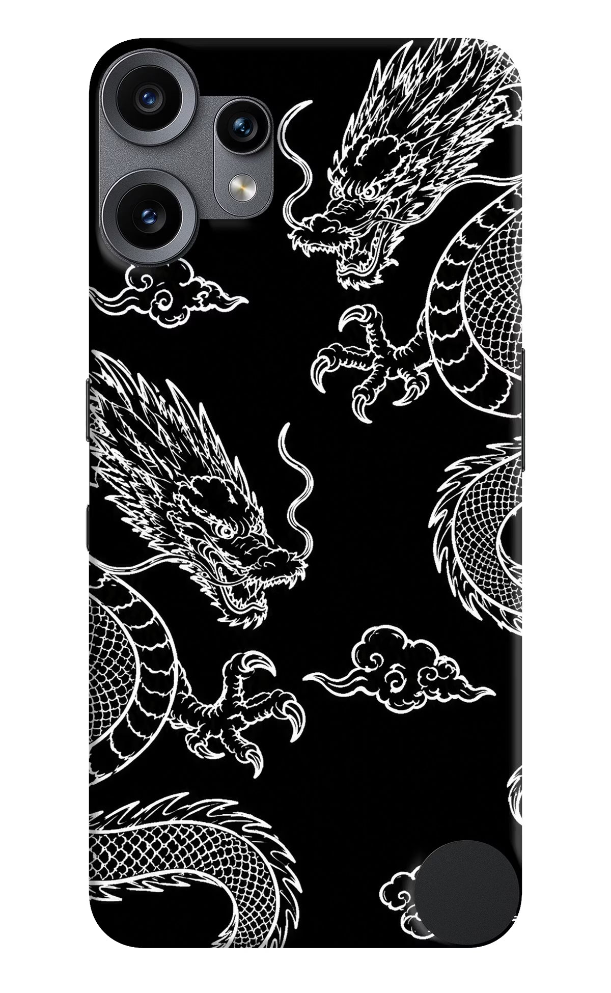 Twin Dragons CMF by Nothing Phone 2 Pro Back Cover - Twin Dragons CMF by Nothing Phone 2 Pro Hard Case Back Cover by Casekaro Twin Dragons CMF by Nothing Phone 2 Pro Hard Case Back Cover by Casekaro