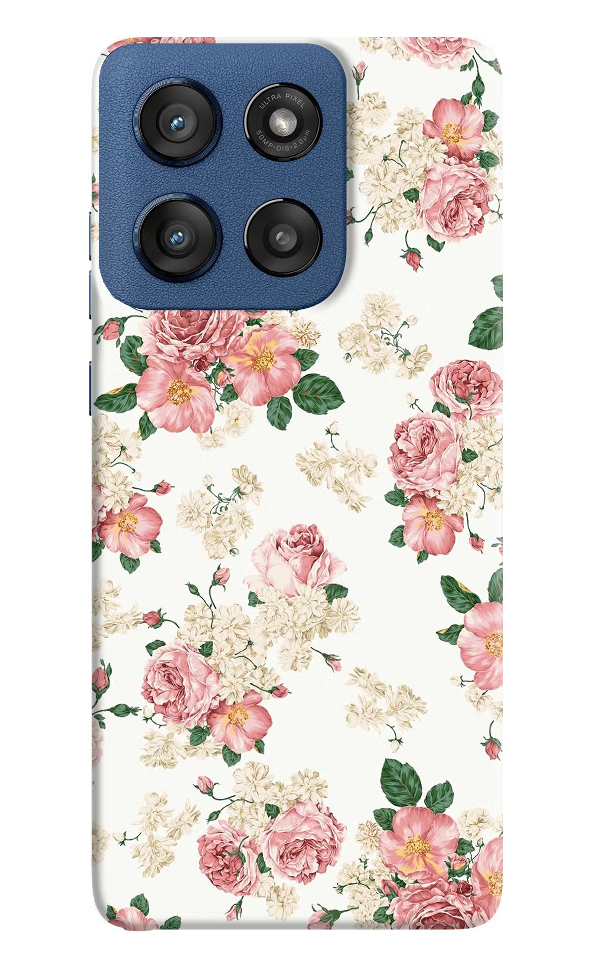Flowers Moto Edge 60 Stylus Hard Case Back Cover by Casekaro