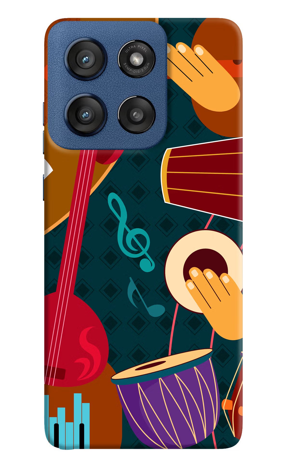 Music Instrument Moto Edge 60 Stylus Hard Case Back Cover by Casekaro