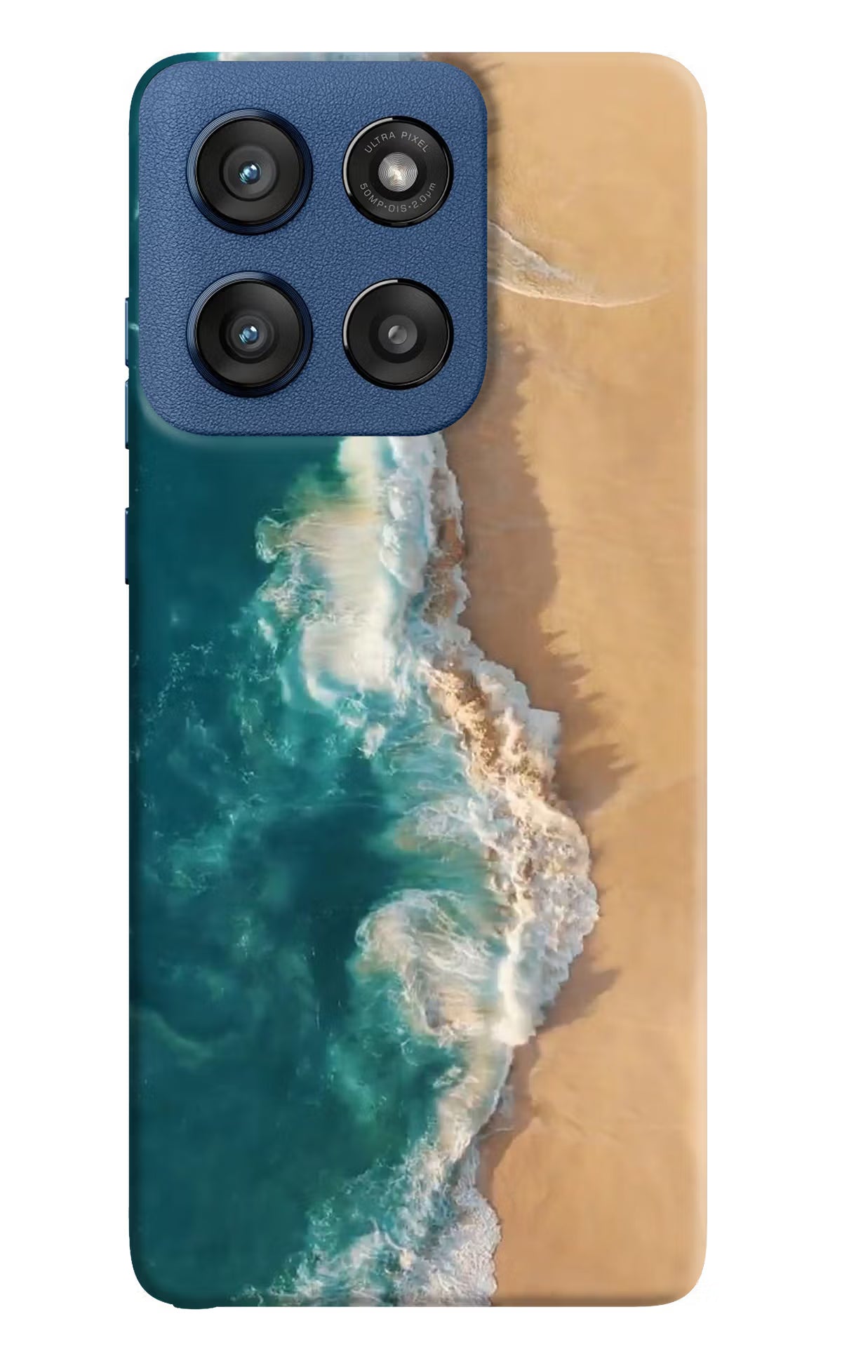 Ocean Beach Moto Edge 60 Stylus Hard Case Back Cover by Casekaro