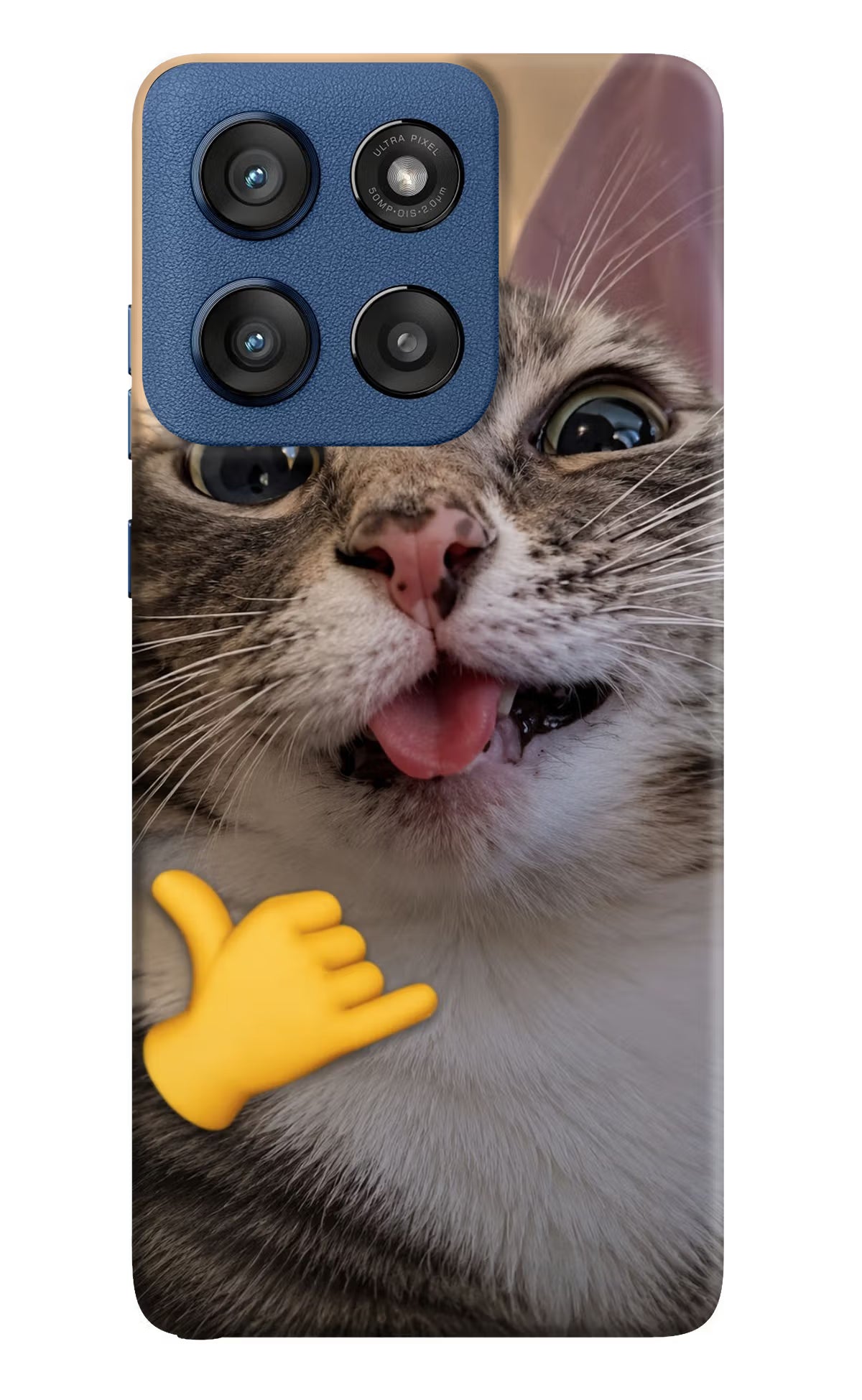 Silly Cat Call Moto Edge 60 Stylus Back Cover - Silly Cat Call Moto Edge 60 Stylus Back Cover Silly Cat Call Moto Edge 60 Stylus Back Cover