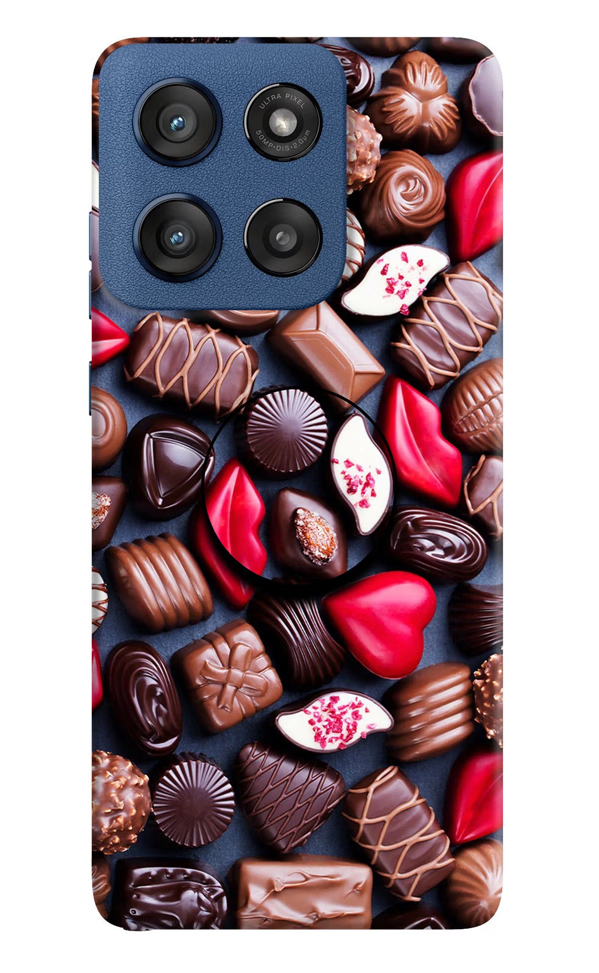Chocolates Moto Edge 60 Stylus Pop Case by Casekaro