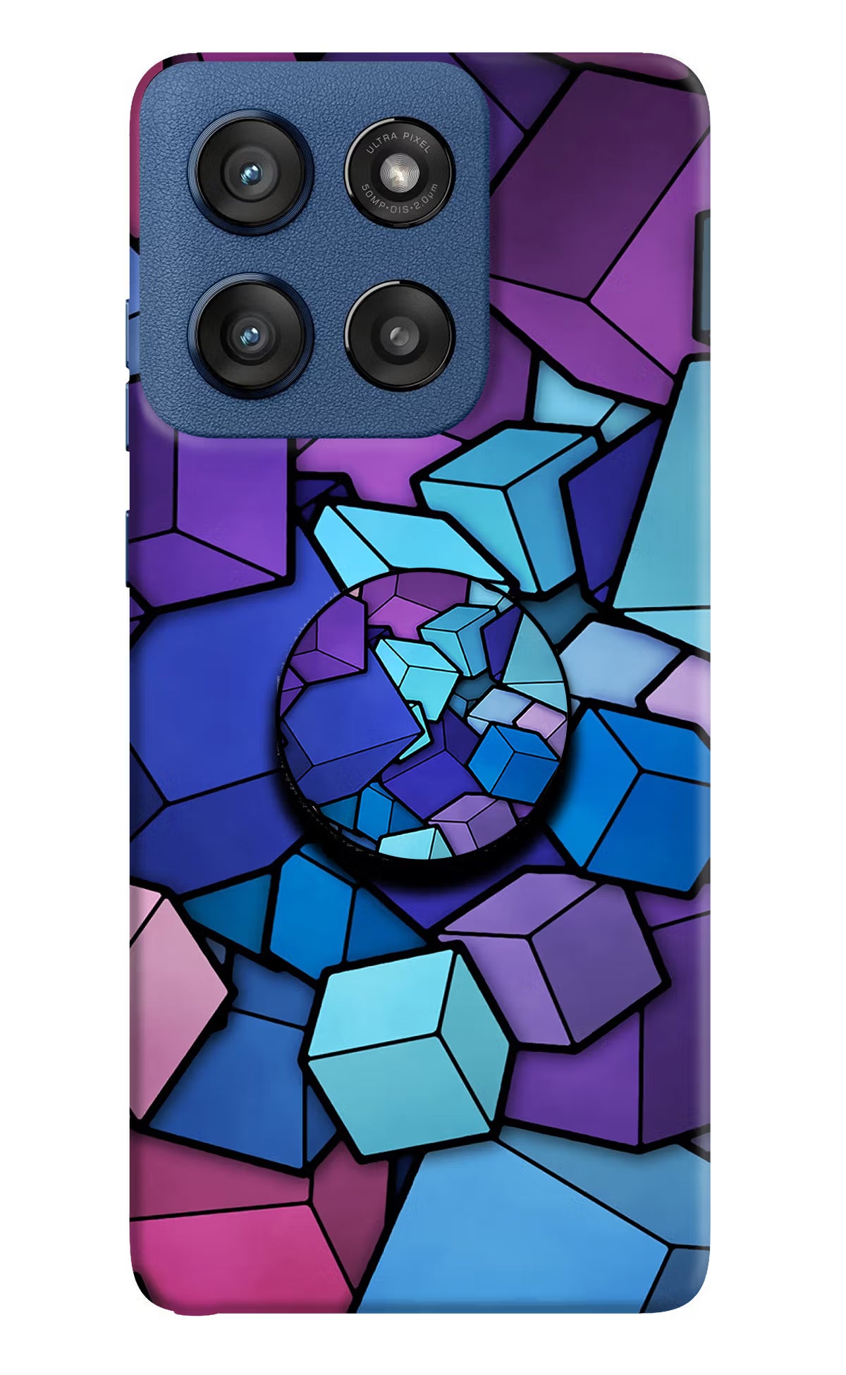 Cubic Abstract Moto Edge 60 Stylus Pop Case by Casekaro