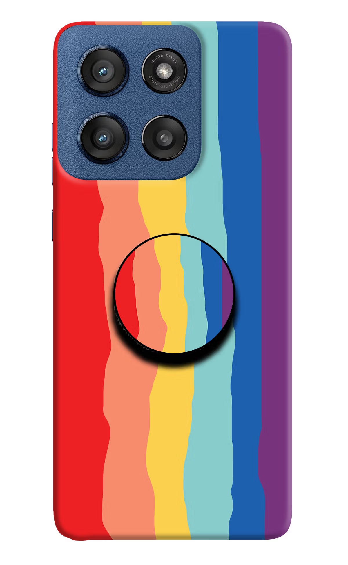Rainbow Moto Edge 60 Stylus Pop Case by Casekaro