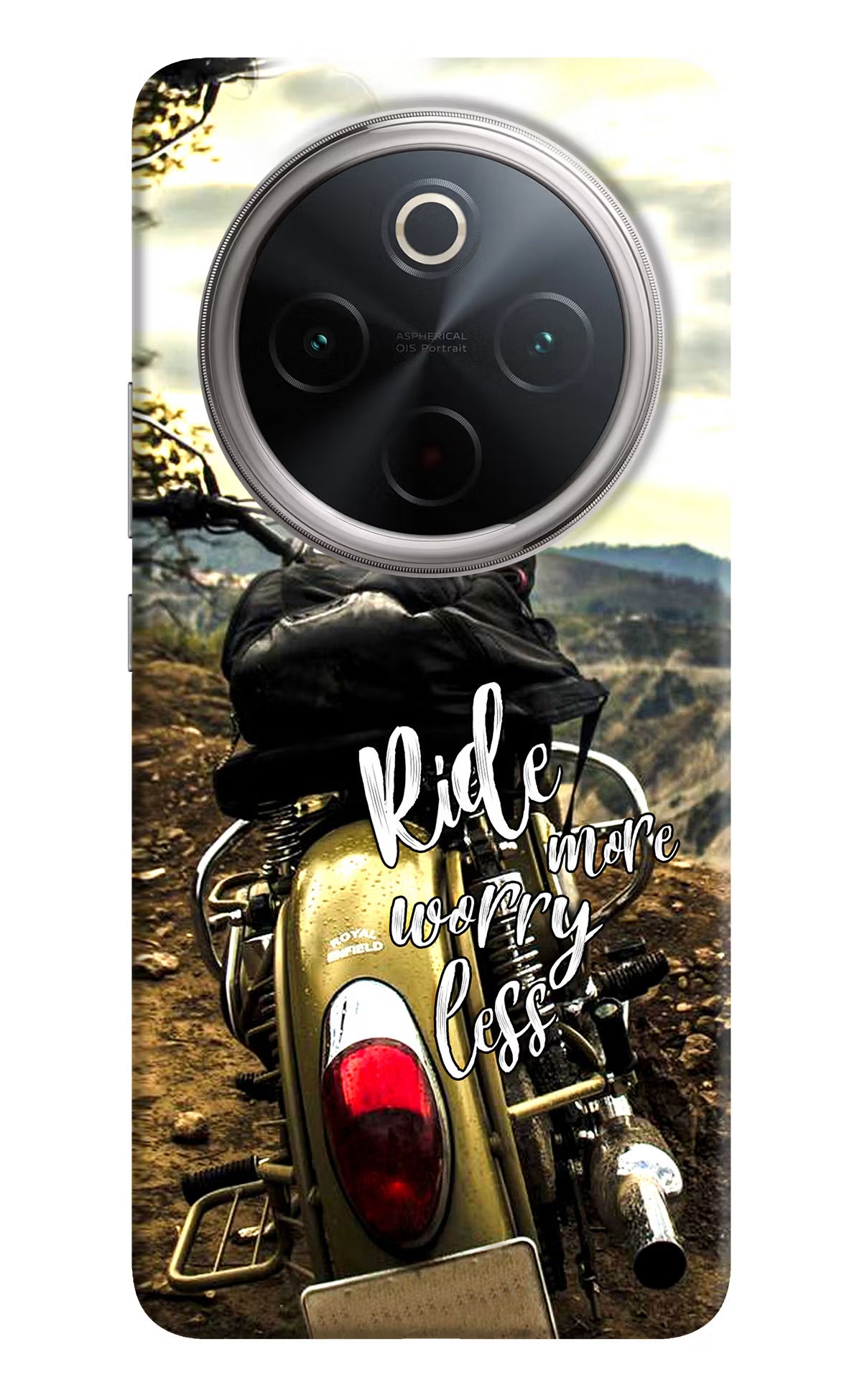 Ride More Worry Less Vivo T4 5G Back Cover - Ride More Worry Less Vivo T4 5G Hard Case Back Cover by Casekaro Ride More Worry Less Vivo T4 5G Hard Case Back Cover by Casekaro