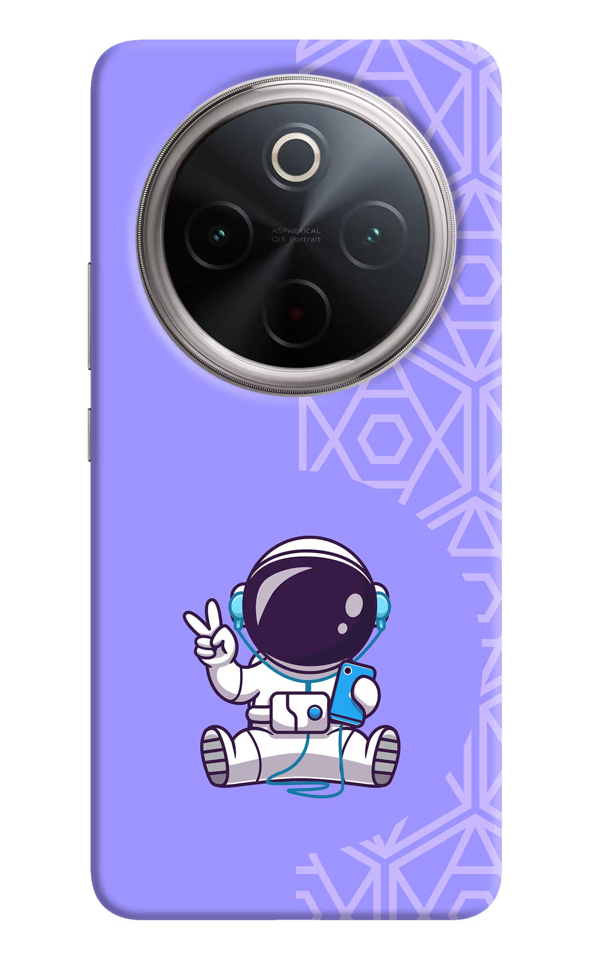 Cute Astronaut Chilling Vivo T4 5G Back Cover - Cute Astronaut Chilling Vivo T4 5G Hard Case Back Cover by Casekaro Cute Astronaut Chilling Vivo T4 5G Hard Case Back Cover by Casekaro