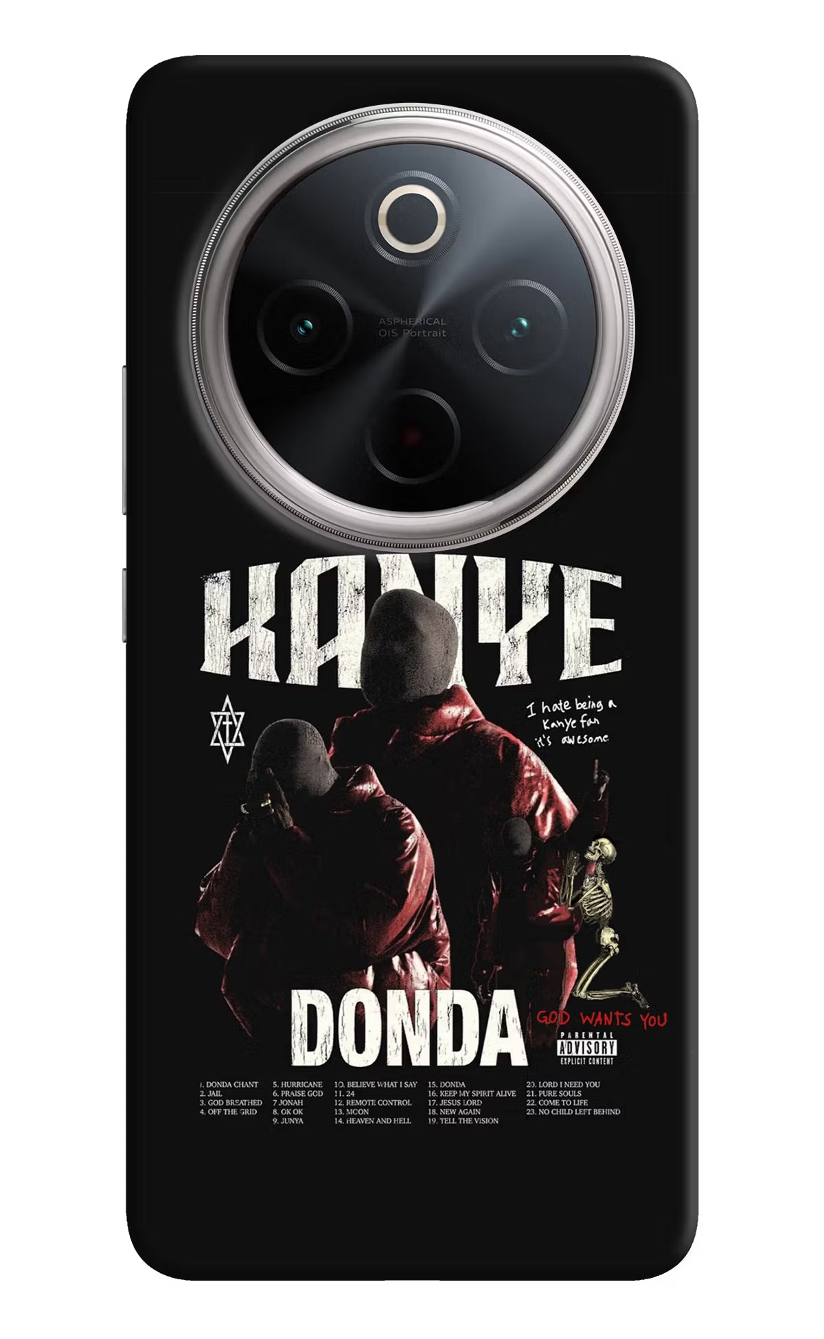 Donda Kanye West Vivo T4 5G Back Cover - Donda Kanye West Vivo T4 5G Hard Case Back Cover by Casekaro Donda Kanye West Vivo T4 5G Hard Case Back Cover by Casekaro