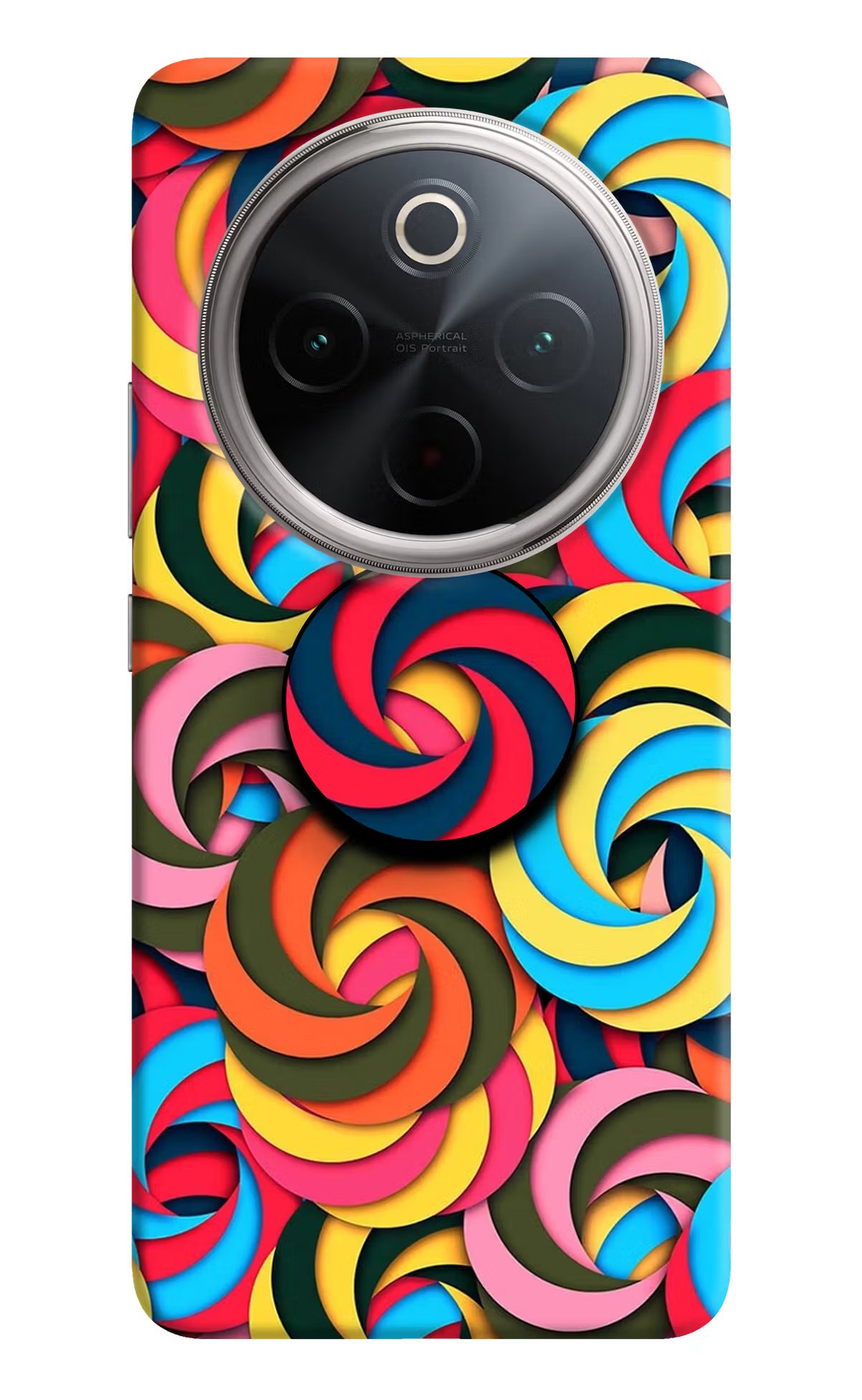 Spiral Pattern Vivo T4 5G Pop Case - Spiral Pattern Vivo T4 5G Pop Case by Casekaro Spiral Pattern Vivo T4 5G Pop Case by Casekaro