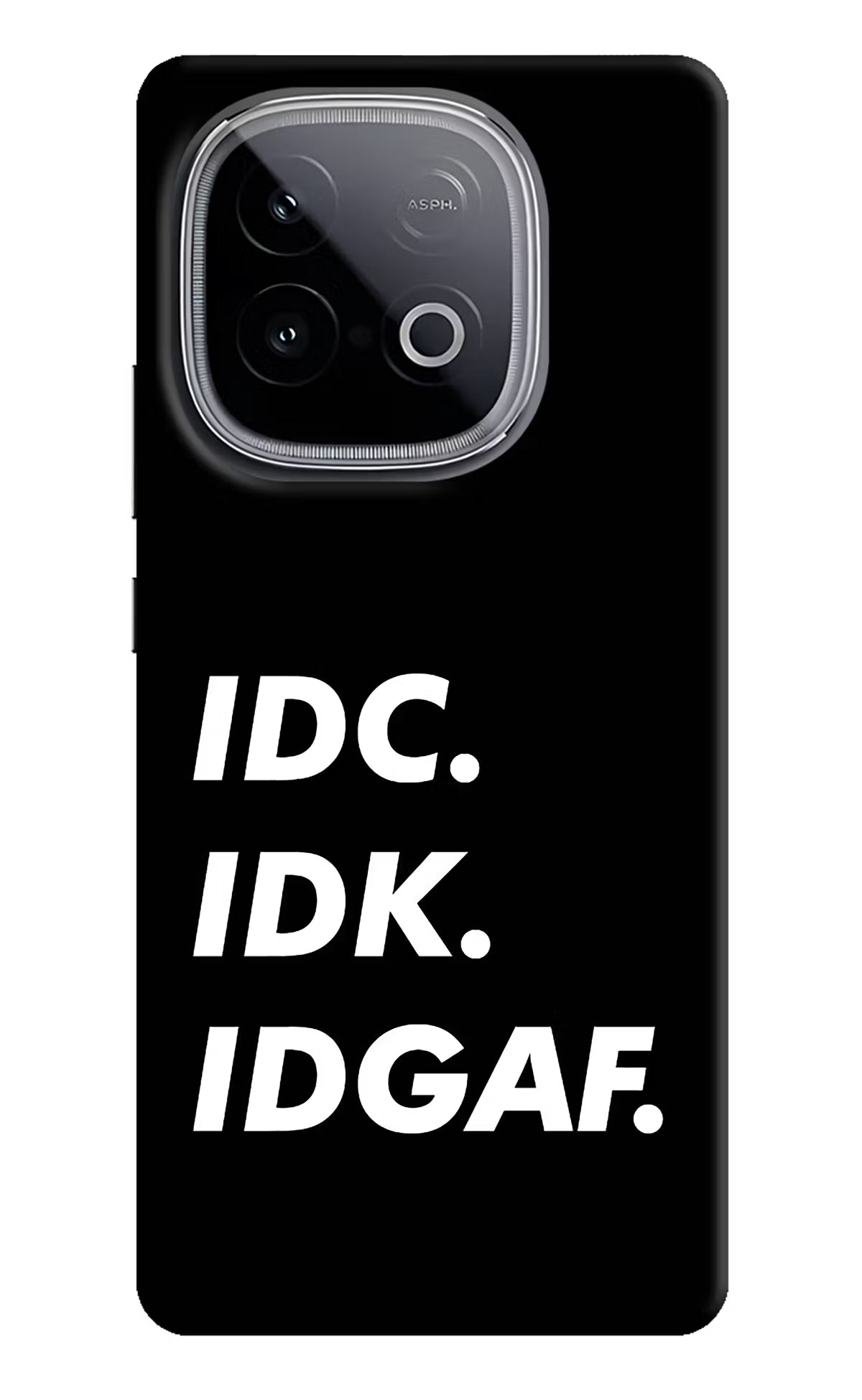 Idc Idk Idgaf iQOO Neo 10 Hard Case Back Cover by Casekaro
