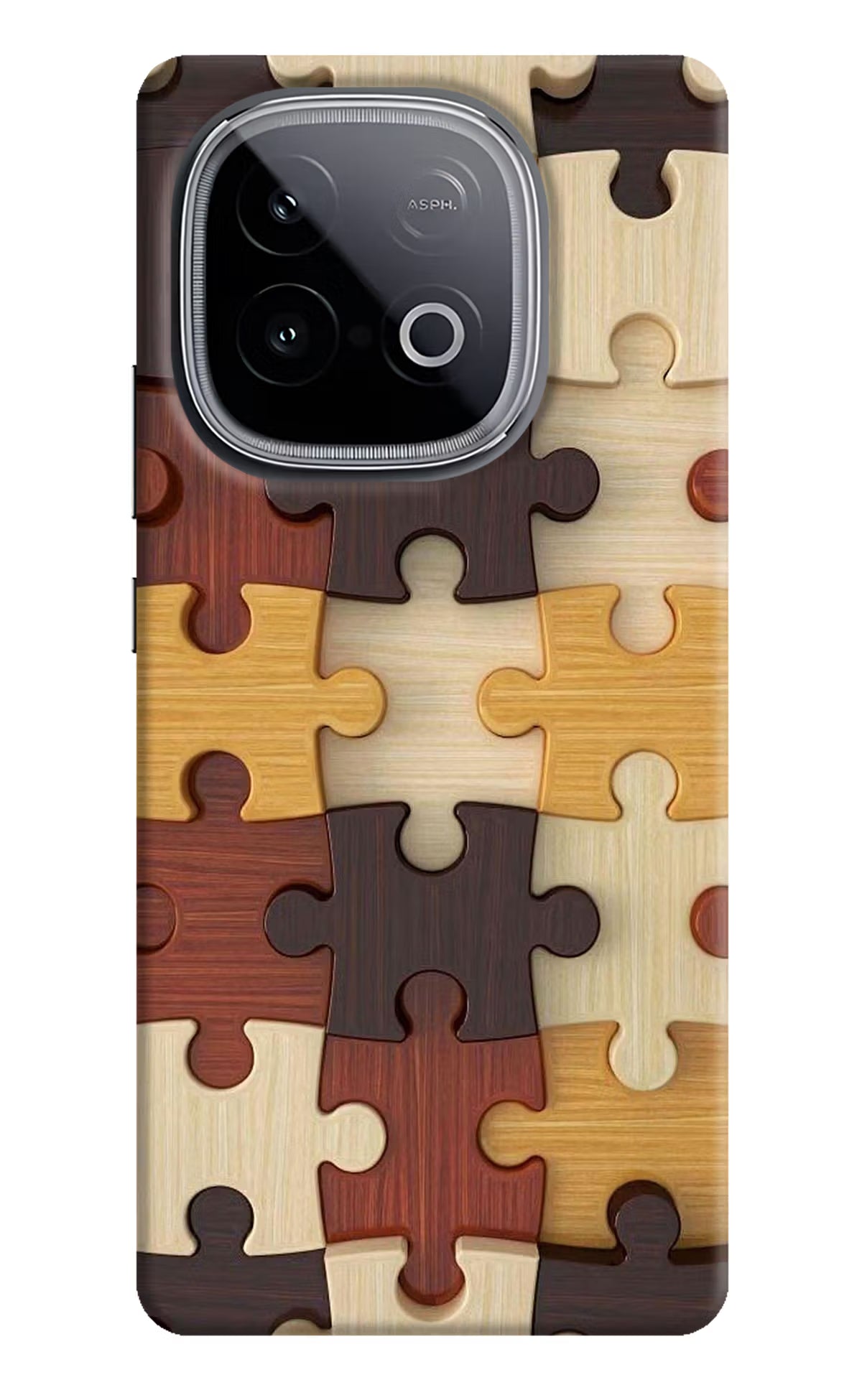 Wooden Puzzle iQOO Neo 10 Hard Case Back Cover by Casekaro