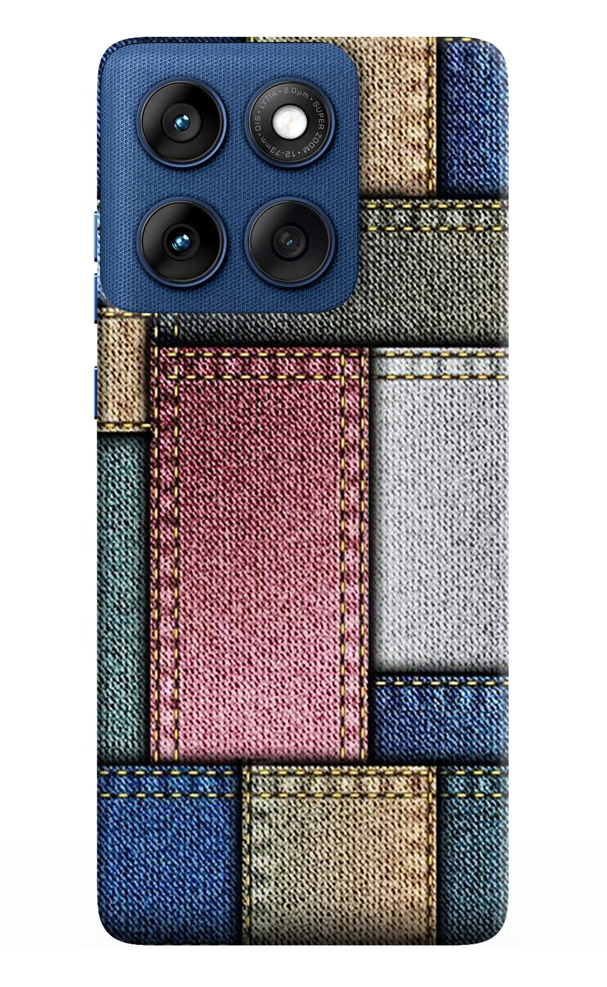 Multicolor Jeans Moto Edge 60 Hard Case Back Cover by Casekaro