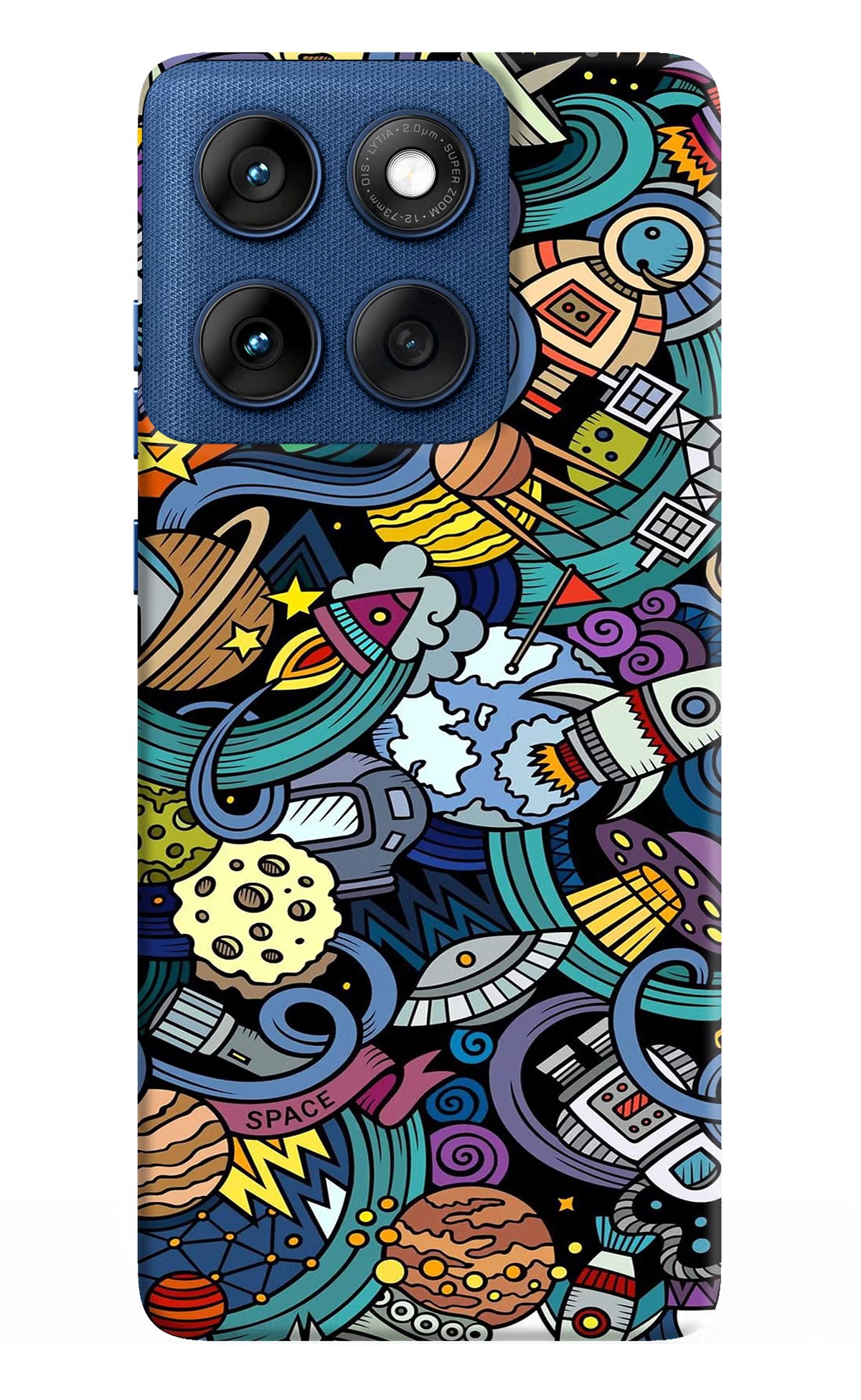 Space Abstract Moto Edge 60 Hard Case Back Cover by Casekaro