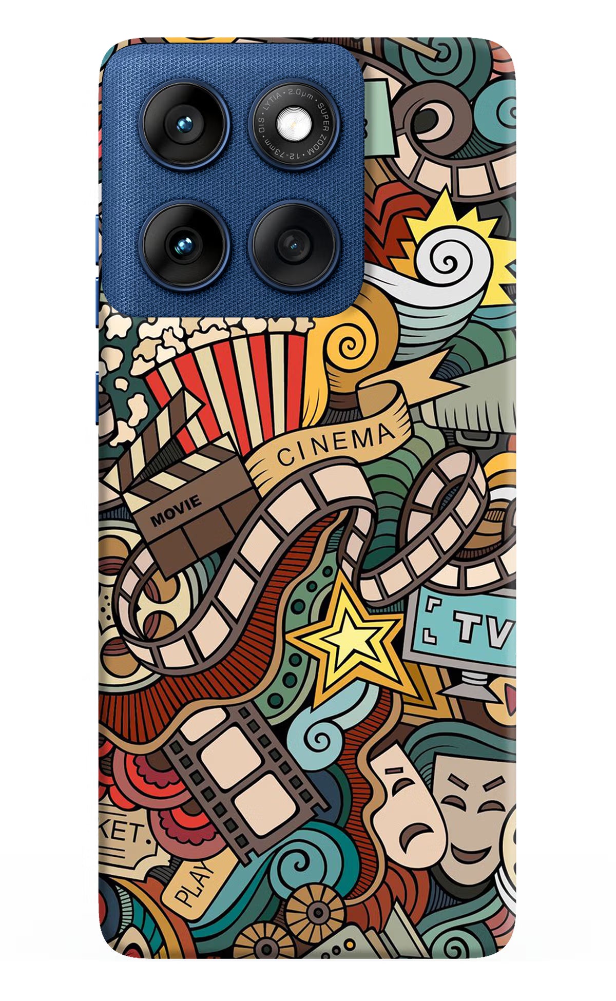 Cinema Abstract Moto Edge 60 Hard Case Back Cover by Casekaro