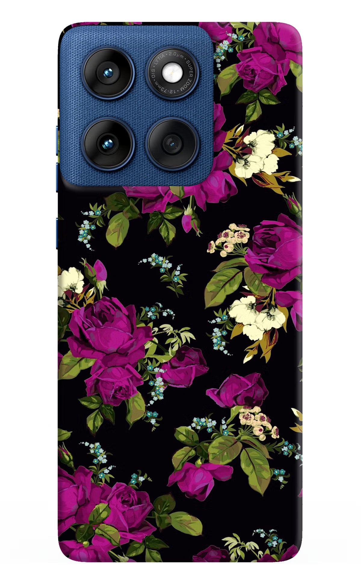 Flowers Moto Edge 60 Back Cover - Flowers Moto Edge 60 Hard Case Back Cover by Casekaro Flowers Moto Edge 60 Hard Case Back Cover by Casekaro