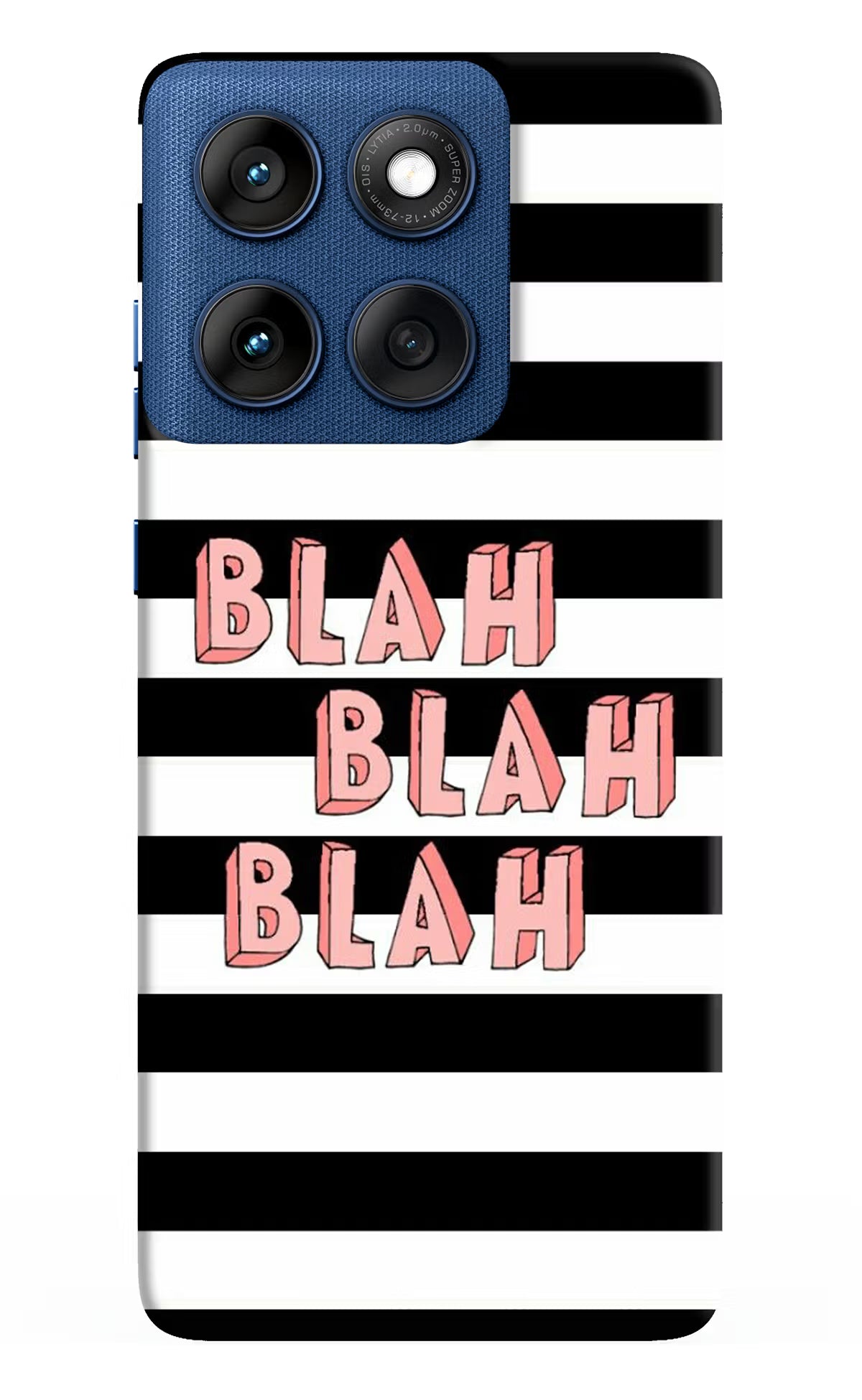 Blah Blah Blah Moto Edge 60 Back Cover - Blah Blah Blah Moto Edge 60 Hard Case Back Cover by Casekaro Blah Blah Blah Moto Edge 60 Hard Case Back Cover by Casekaro