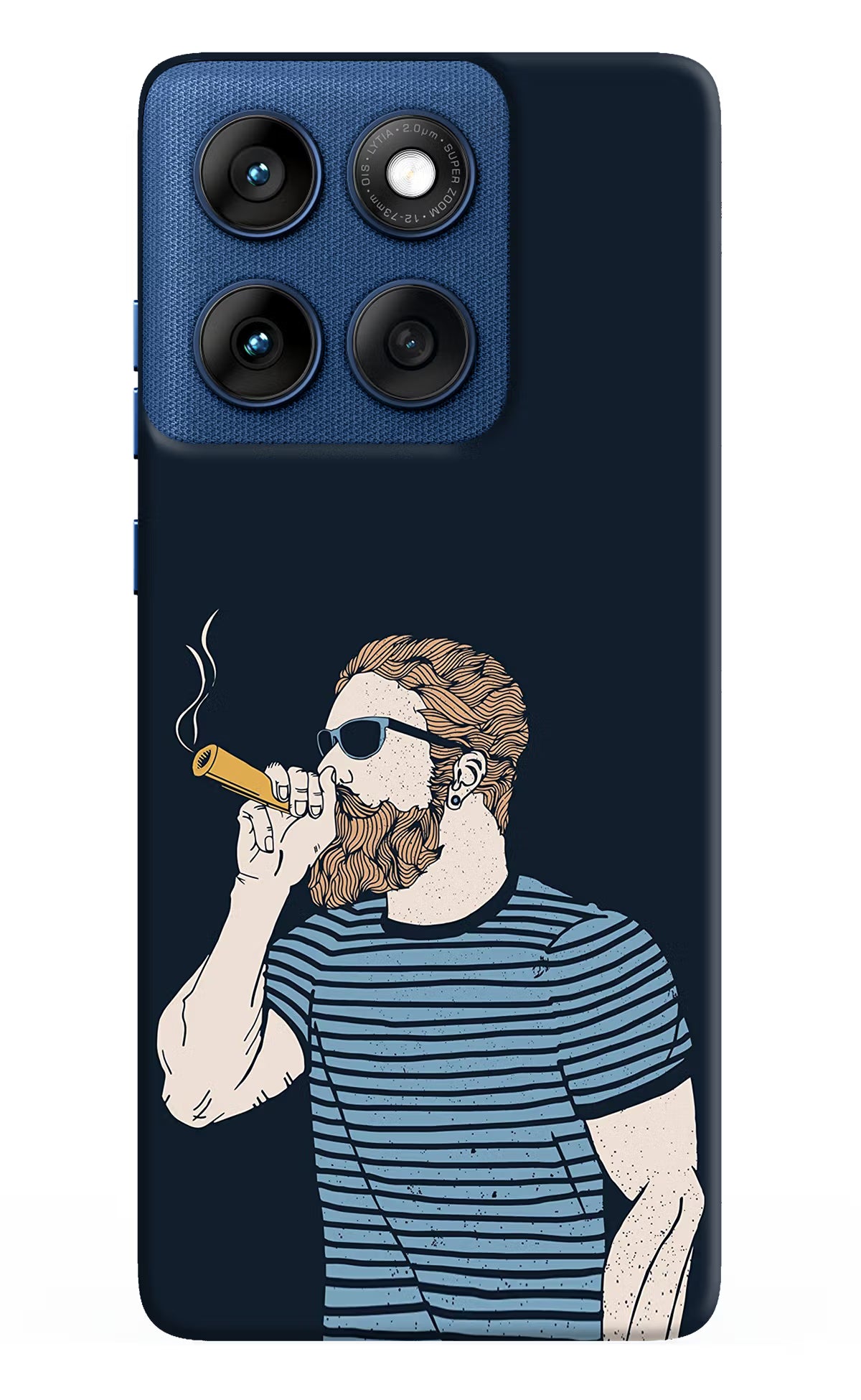 Smoking Moto Edge 60 Back Cover - Smoking Moto Edge 60 Hard Case Back Cover by Casekaro Smoking Moto Edge 60 Hard Case Back Cover by Casekaro