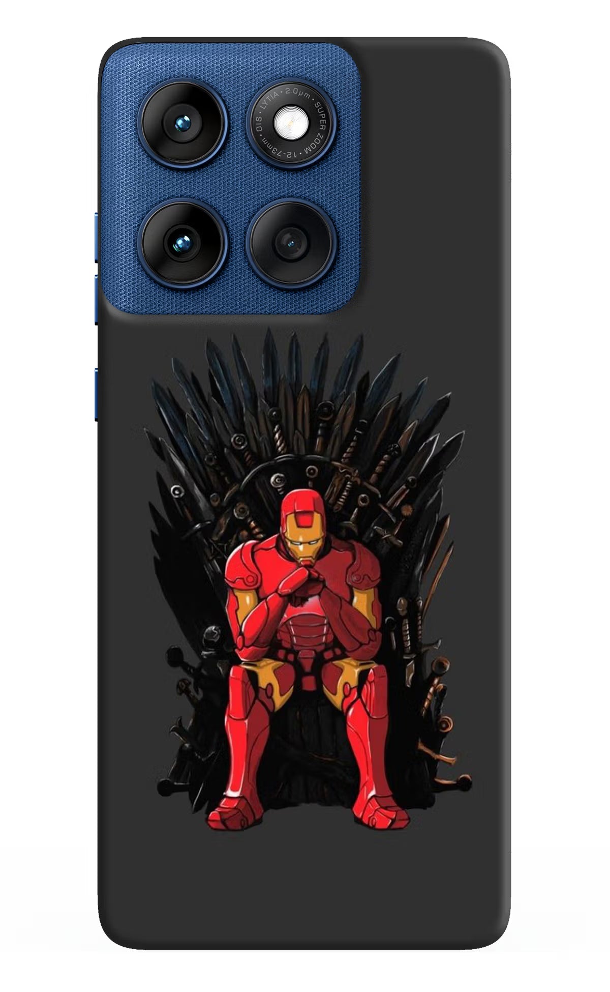 Ironman Throne Moto Edge 60 Back Cover - Ironman Throne Moto Edge 60 Hard Case Back Cover by Casekaro Ironman Throne Moto Edge 60 Hard Case Back Cover by Casekaro