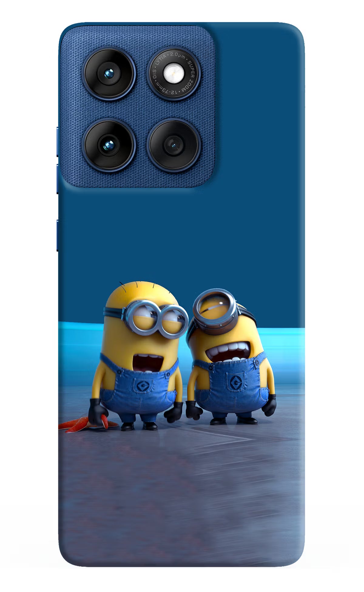 Minion Laughing Moto Edge 60 Back Cover - Minion Laughing Moto Edge 60 Hard Case Back Cover by Casekaro Minion Laughing Moto Edge 60 Hard Case Back Cover by Casekaro