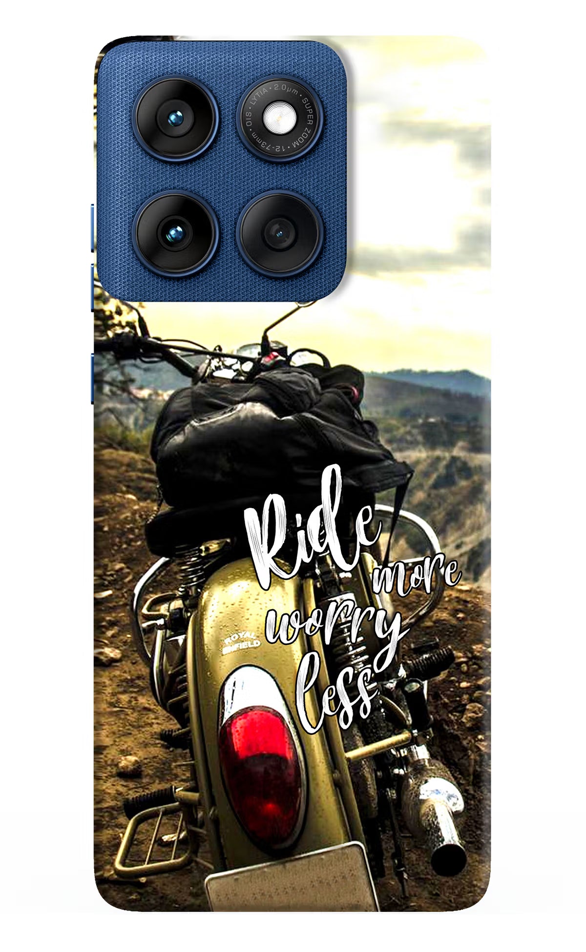 Ride More Worry Less Moto Edge 60 Hard Case Back Cover by Casekaro