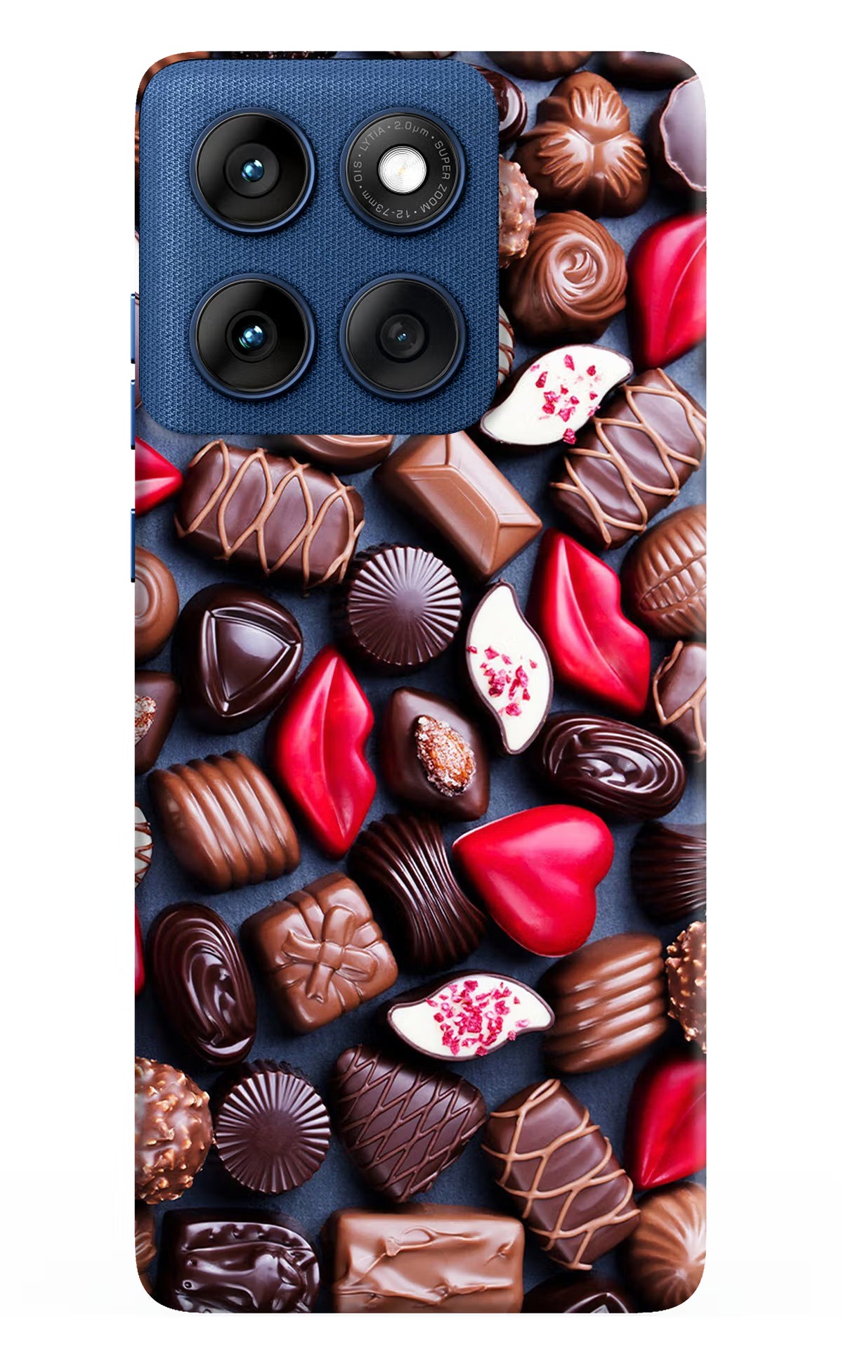 Chocolates Moto Edge 60 Hard Case Back Cover by Casekaro