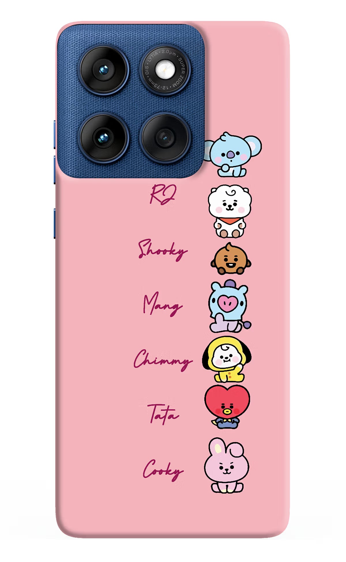 BTS names Moto Edge 60 Hard Case Back Cover by Casekaro