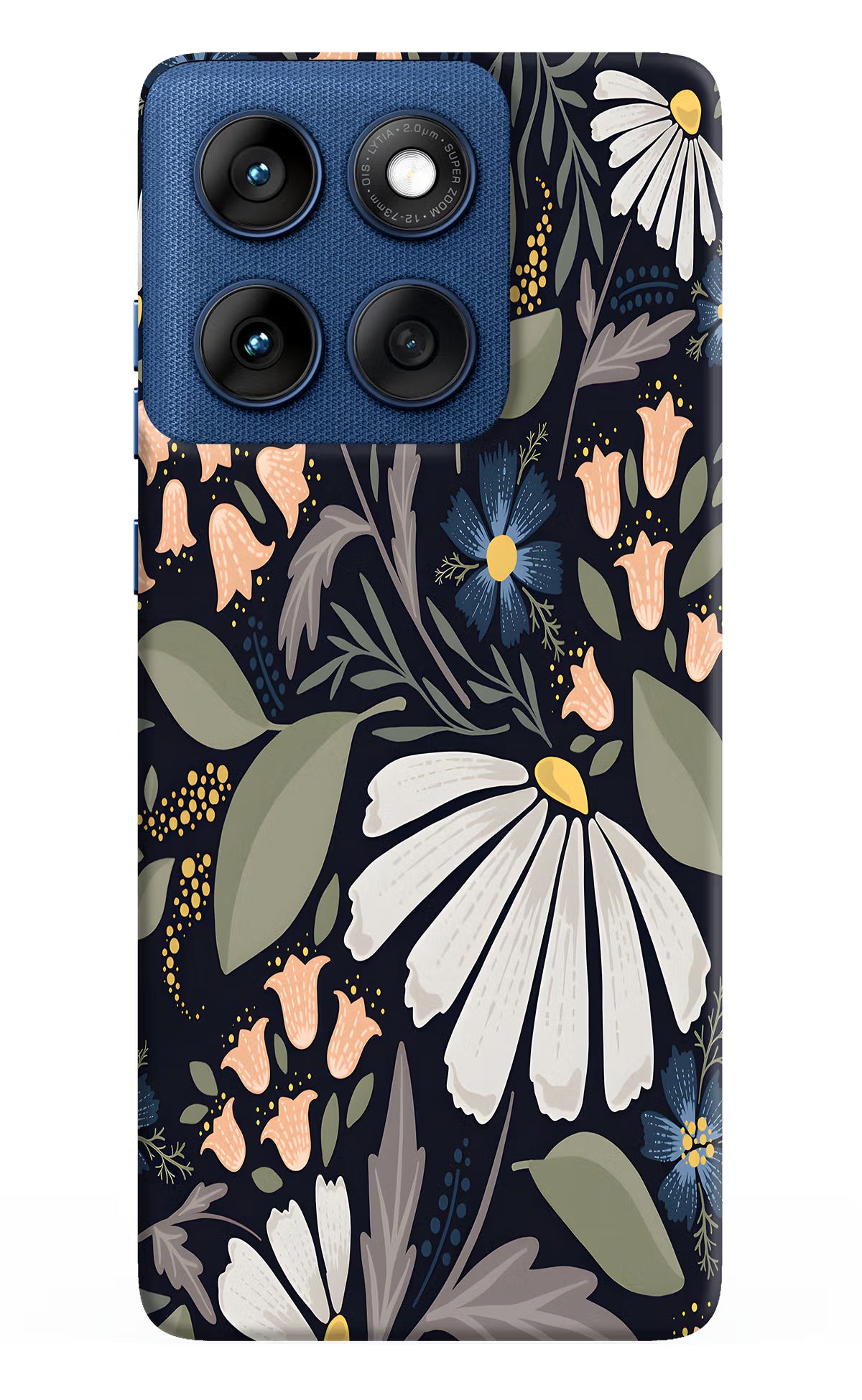Flowers Art Moto Edge 60 Hard Case Back Cover by Casekaro