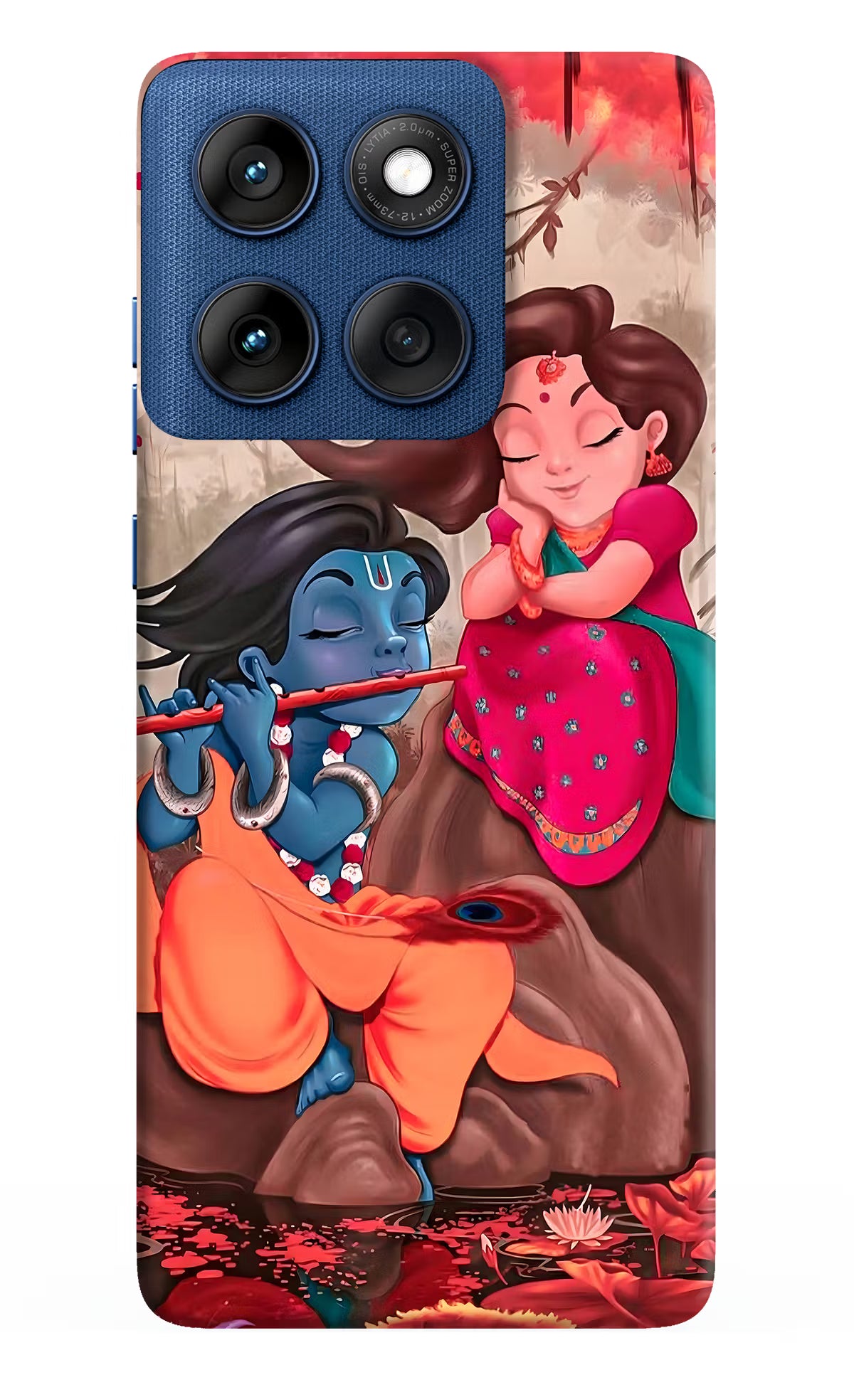 Radhe Krishna Moto Edge 60 Back Cover - Radhe Krishna Moto Edge 60 Hard Case Back Cover by Casekaro Radhe Krishna Moto Edge 60 Hard Case Back Cover by Casekaro