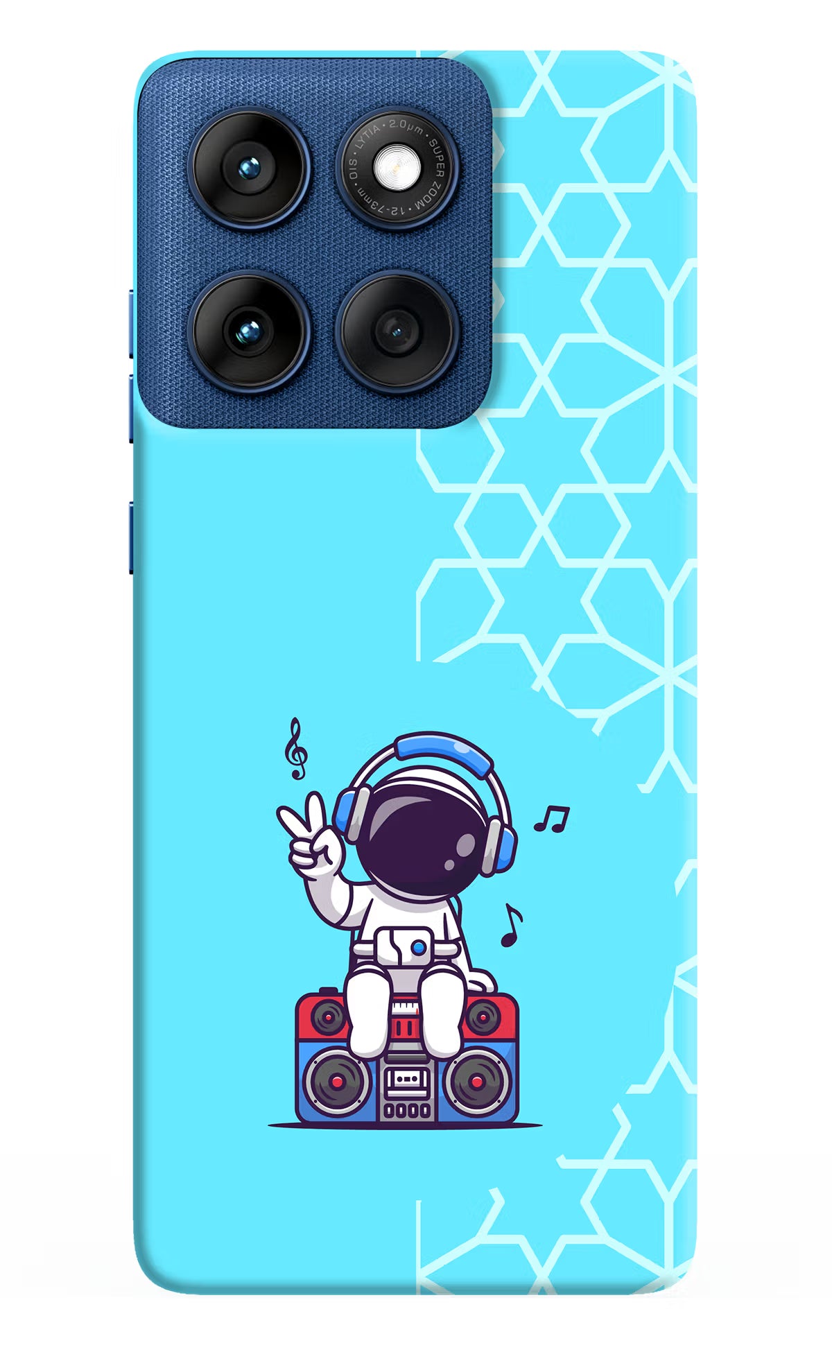 Cute Astronaut Chilling Moto Edge 60 Hard Case Back Cover by Casekaro