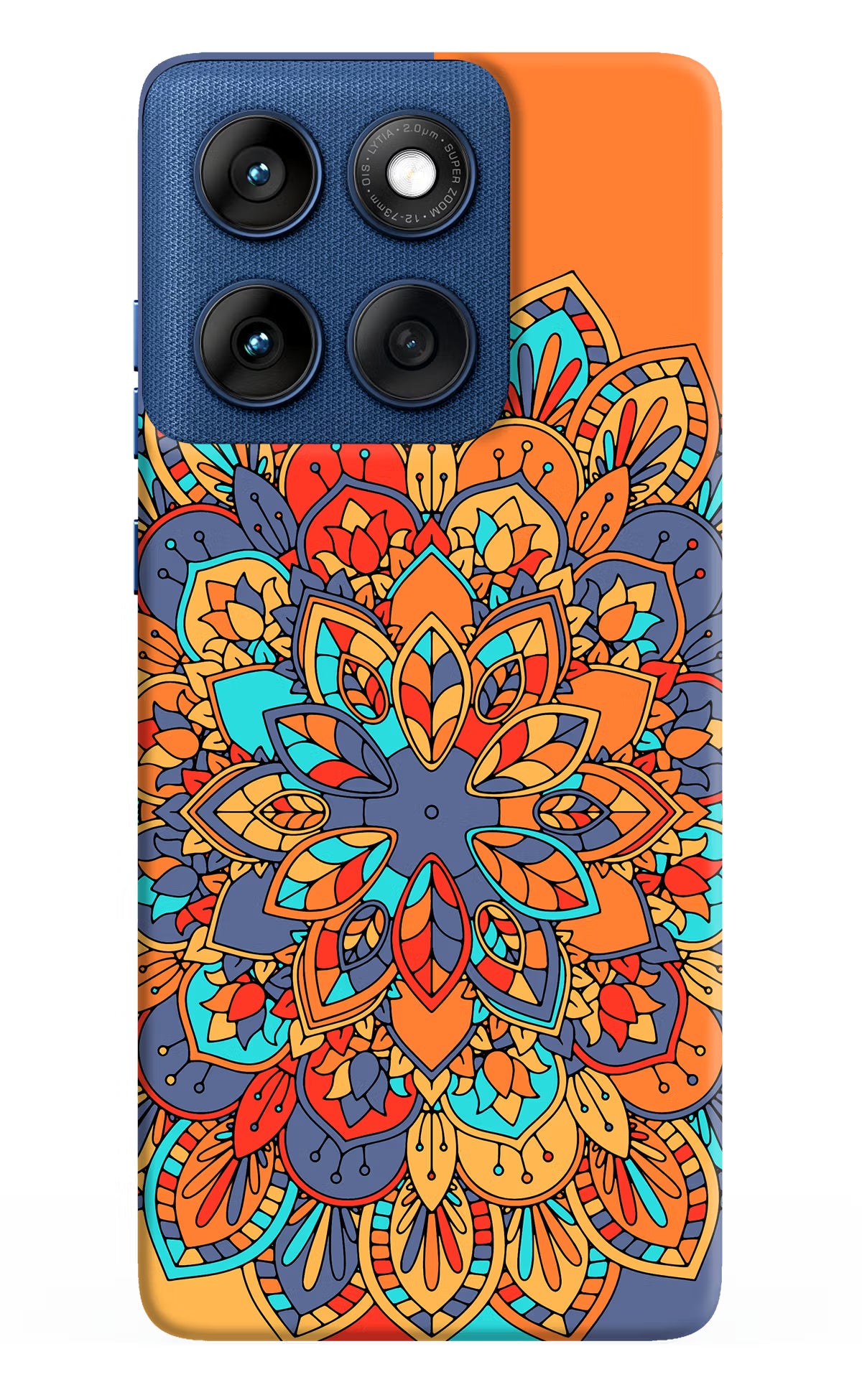 Color Mandala Moto Edge 60 Hard Case Back Cover by Casekaro